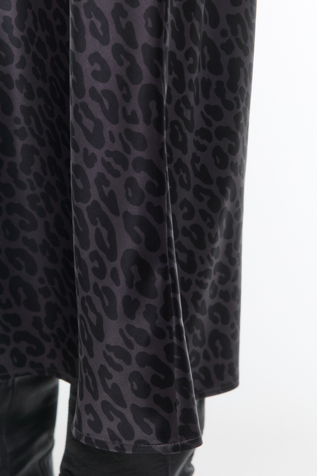 Юбка-годе макси атласная со средней посадкой - цвет серый - 6