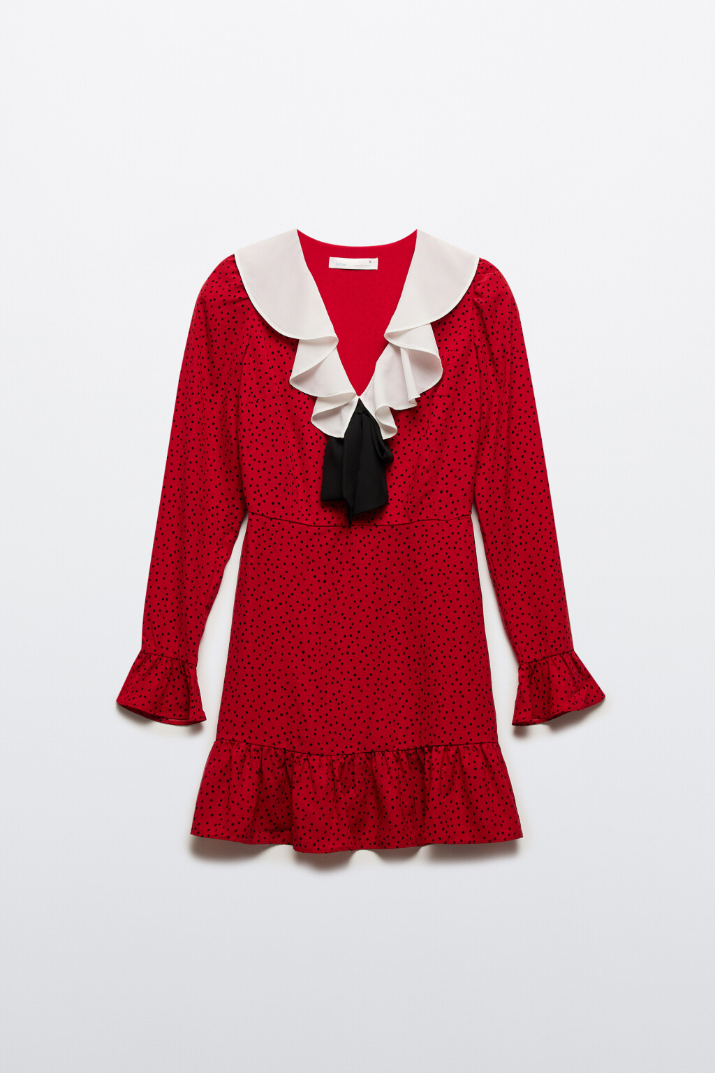 Платье мини с воланами и воротничком - цвет мультиколор - 10