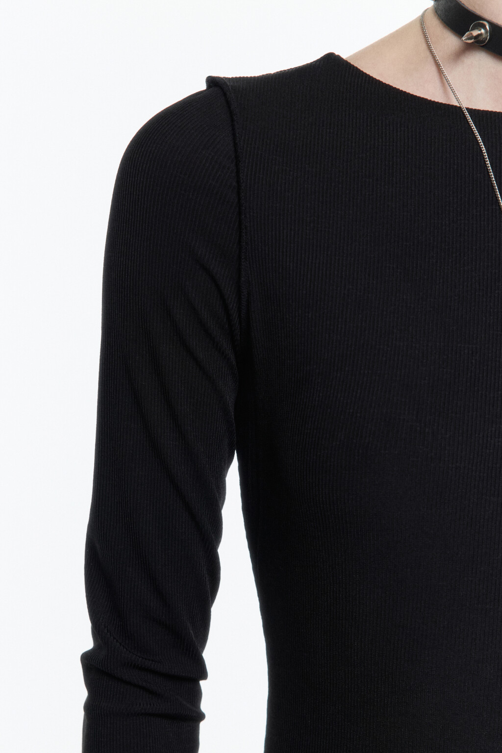 Платье миди с асимметричным низом и разрезом - цвет черный - 7