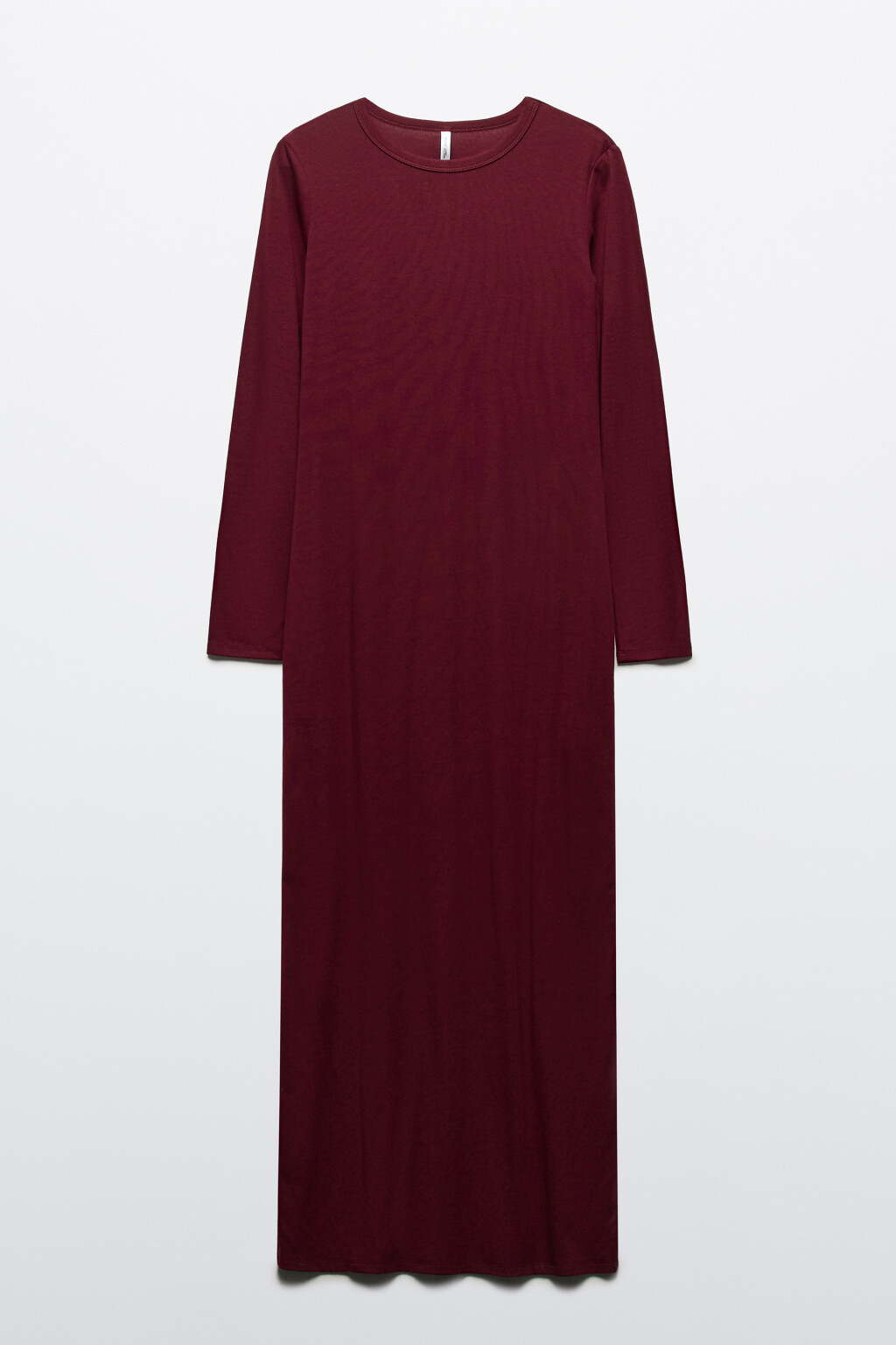 Платье миди трикотажное облегающее - цвет бордовый - 9