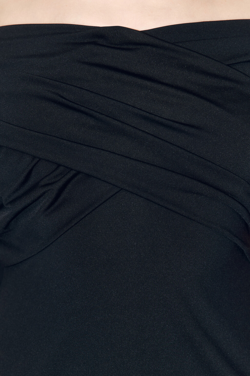 Блузка облегающая с открытыми плечами - цвет черный - 6