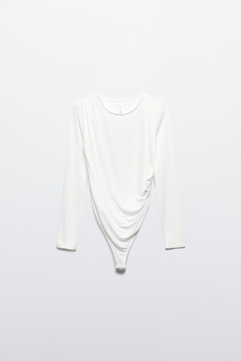 Блузка-боди вискозная с драпировками - цвет белый - 8