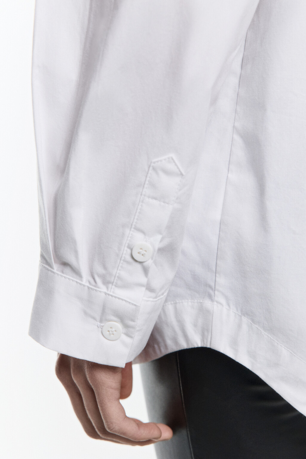 Рубашка oversize из хлопка - цвет белый - 7