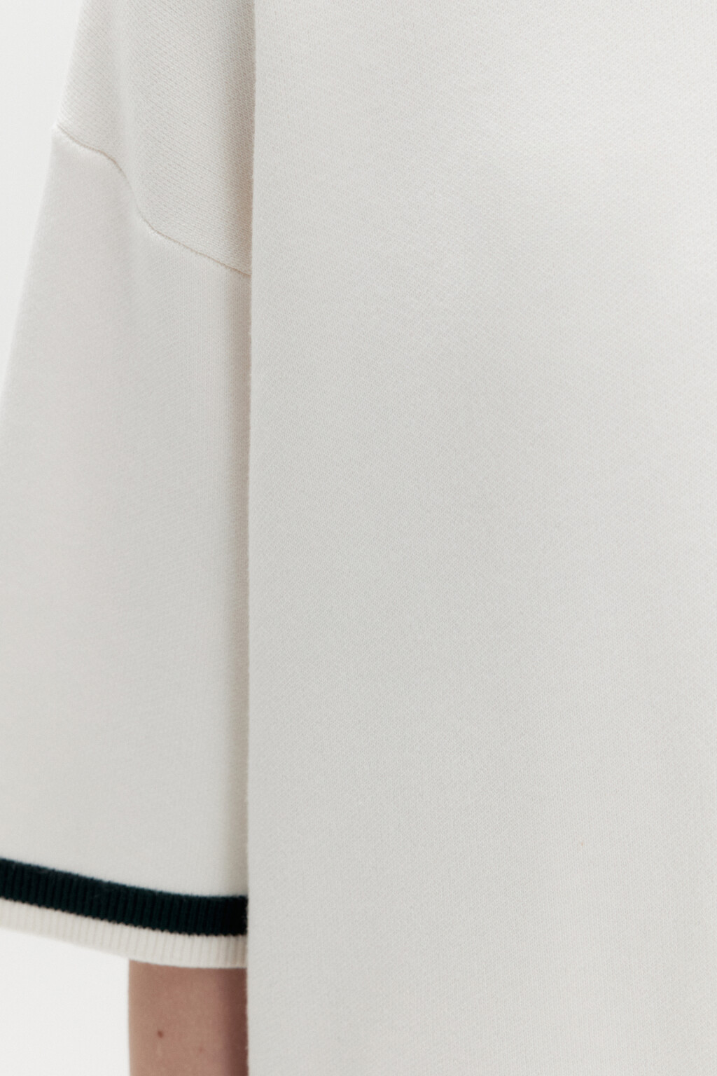 Футболка-поло вязаная с надписью на груди - цвет молочный - 10