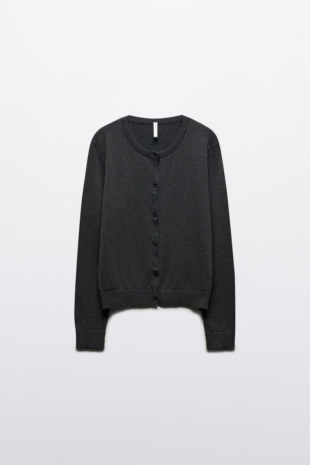 Кардиган на пуговицах с круглым вырезом - цвет серый - 8