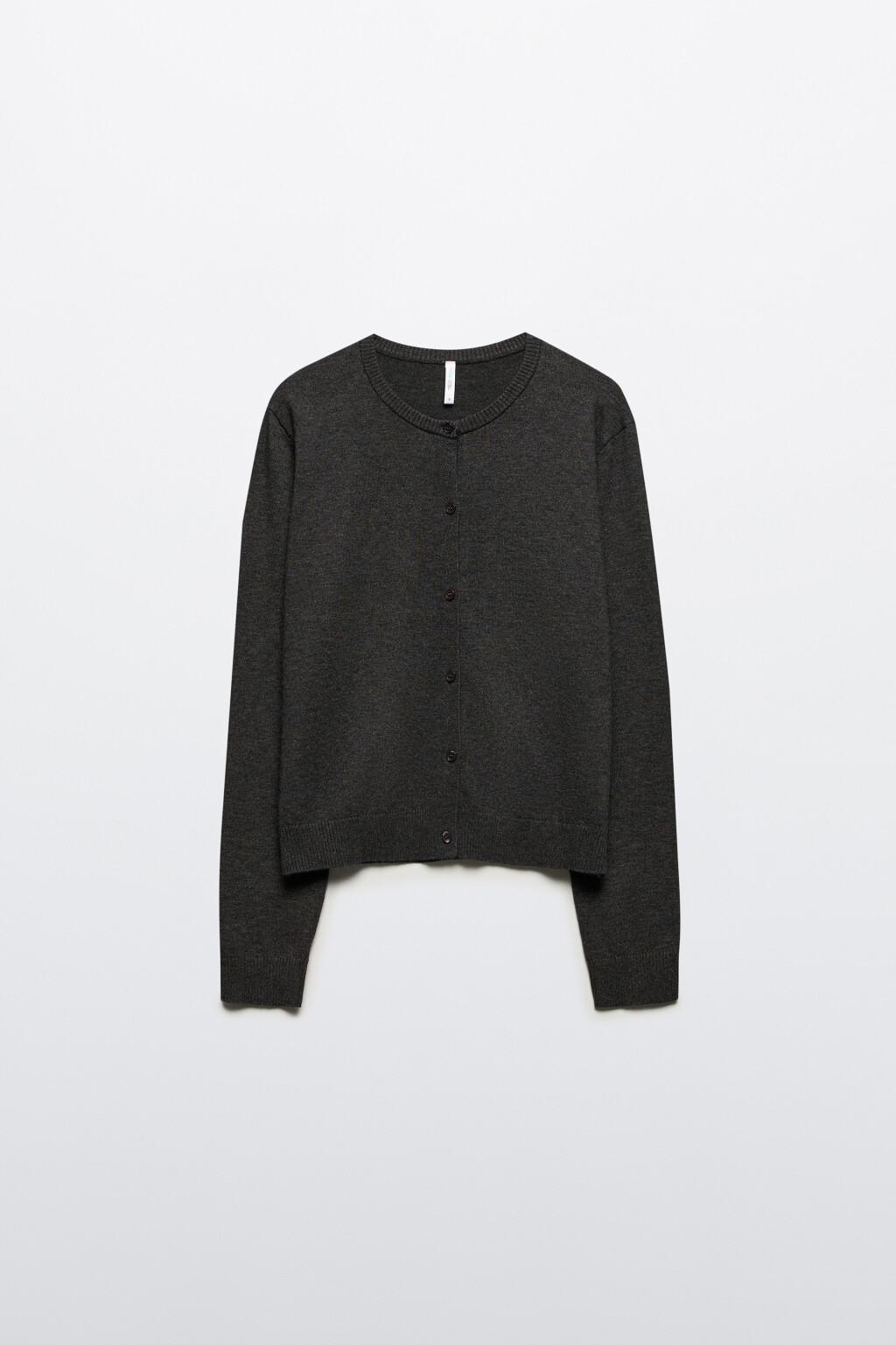 Кардиган на пуговицах с круглым вырезом - цвет серый - 8