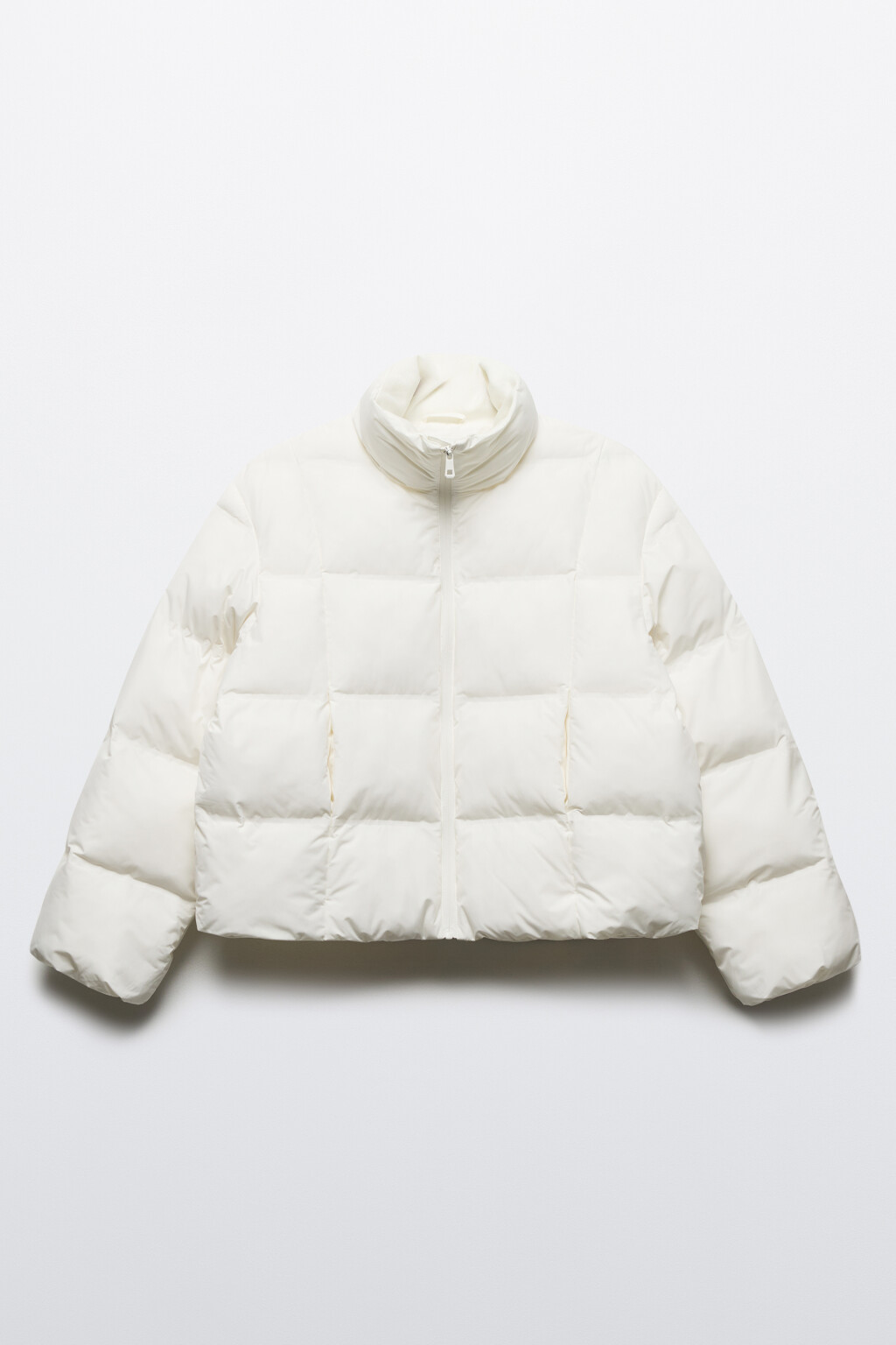 Куртка стеганая укороченная с воротником-стойкой - цвет молочный - 8