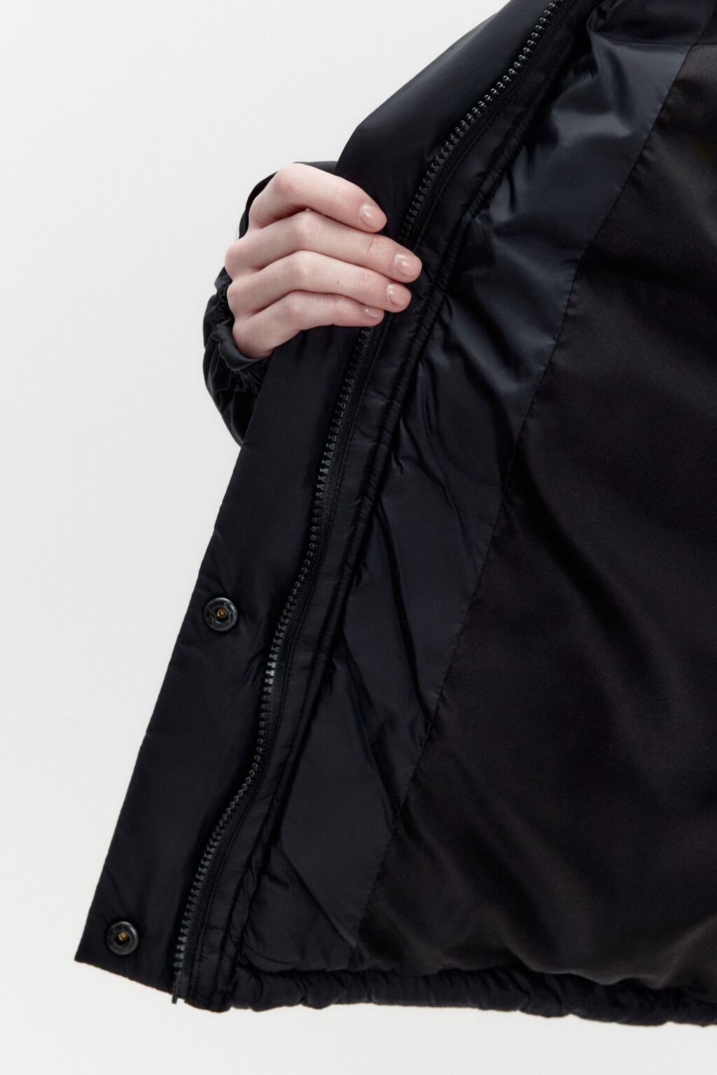 Куртка-рубашка утепленная с вельветовым воротником - цвет черный - 6