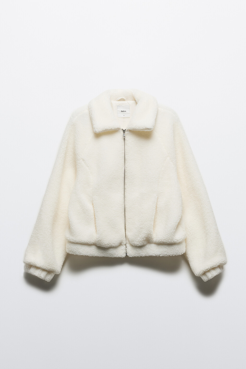 Куртка короткая из искусственного меха - цвет молочный - 8