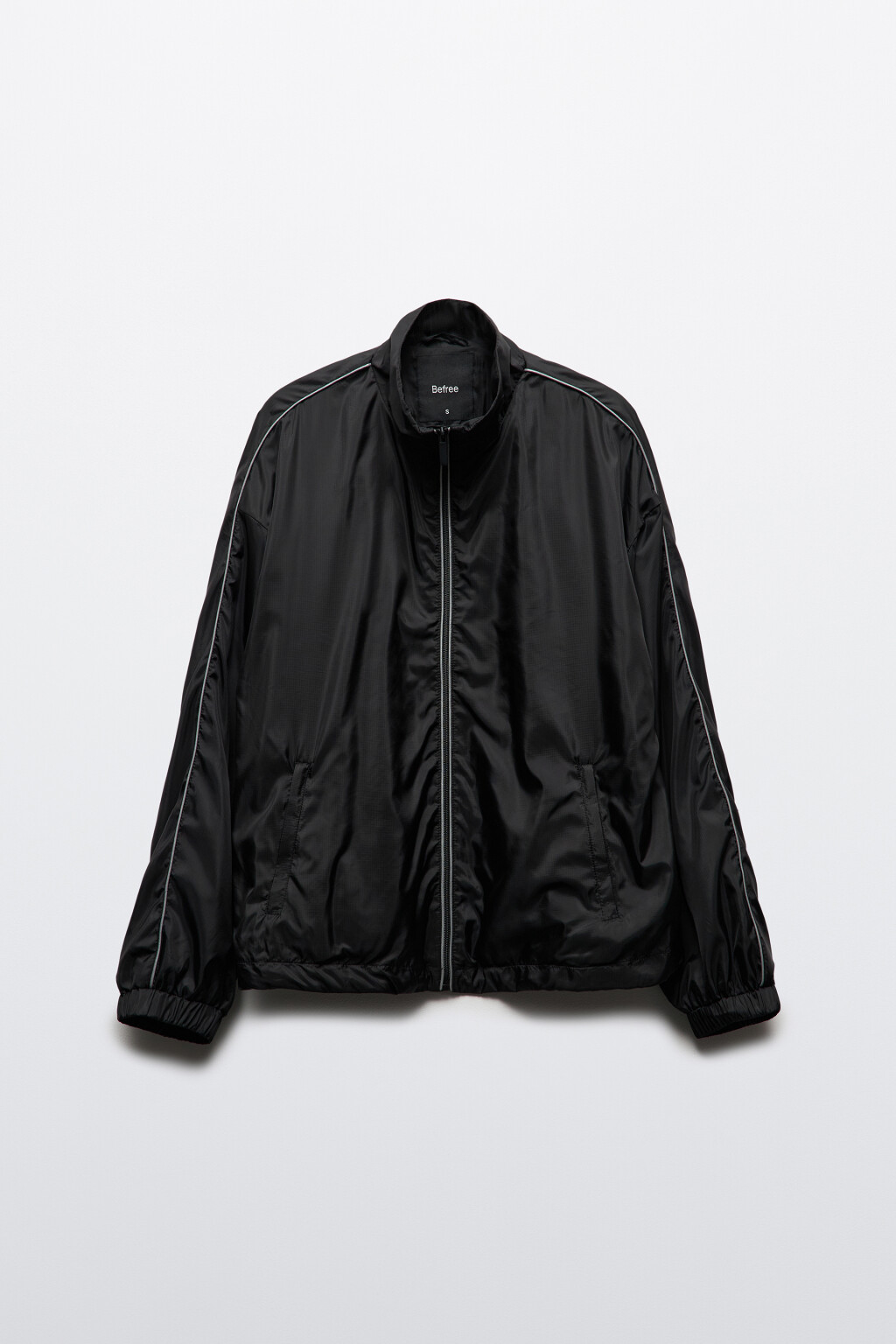 Куртка-олимпийка oversize спортивная - цвет черный - 8