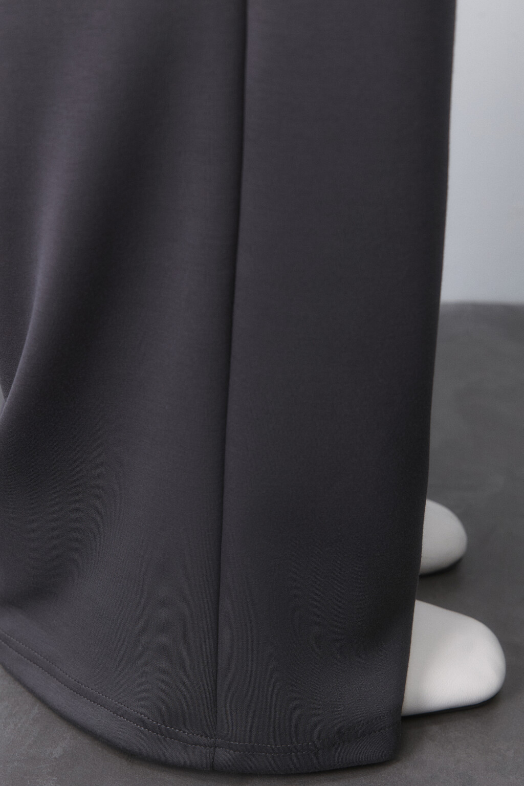 Брюки широкие спортивные из трикотажа - цвет серый - 8