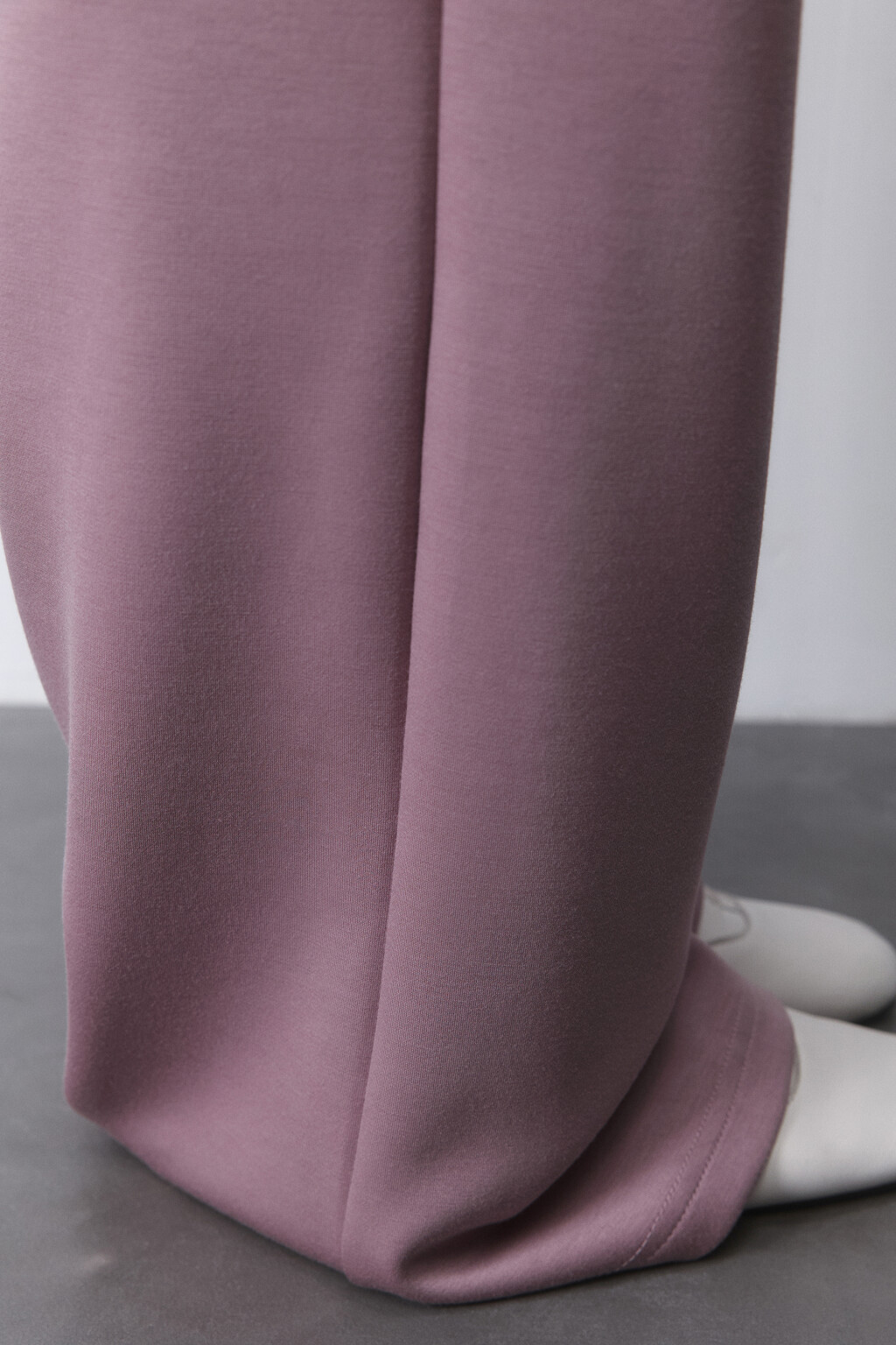 Брюки широкие спортивные из трикотажа - цвет розовый - 7