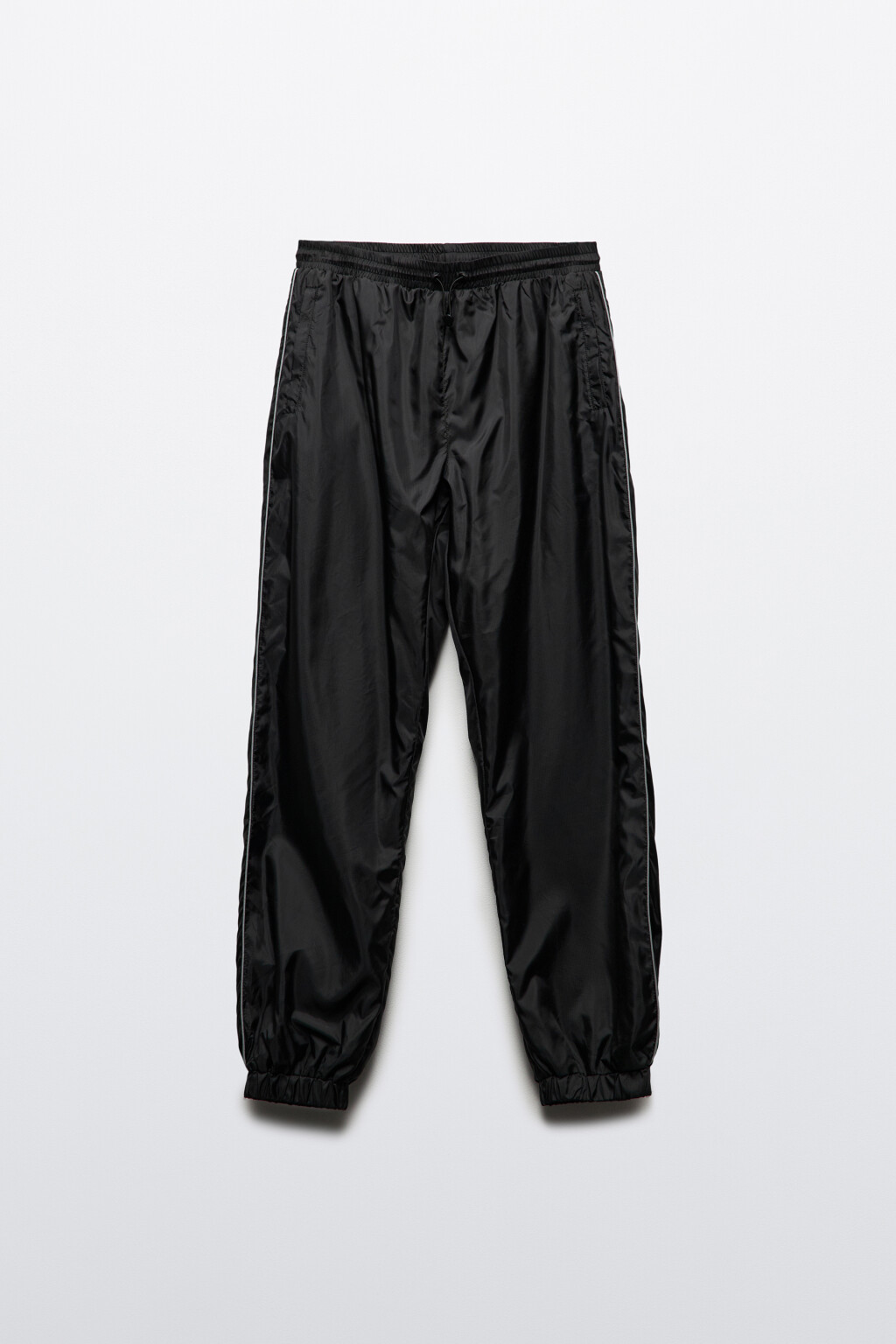 Брюки-джоггеры спортивные из гладкой плащевки - цвет черный - 7