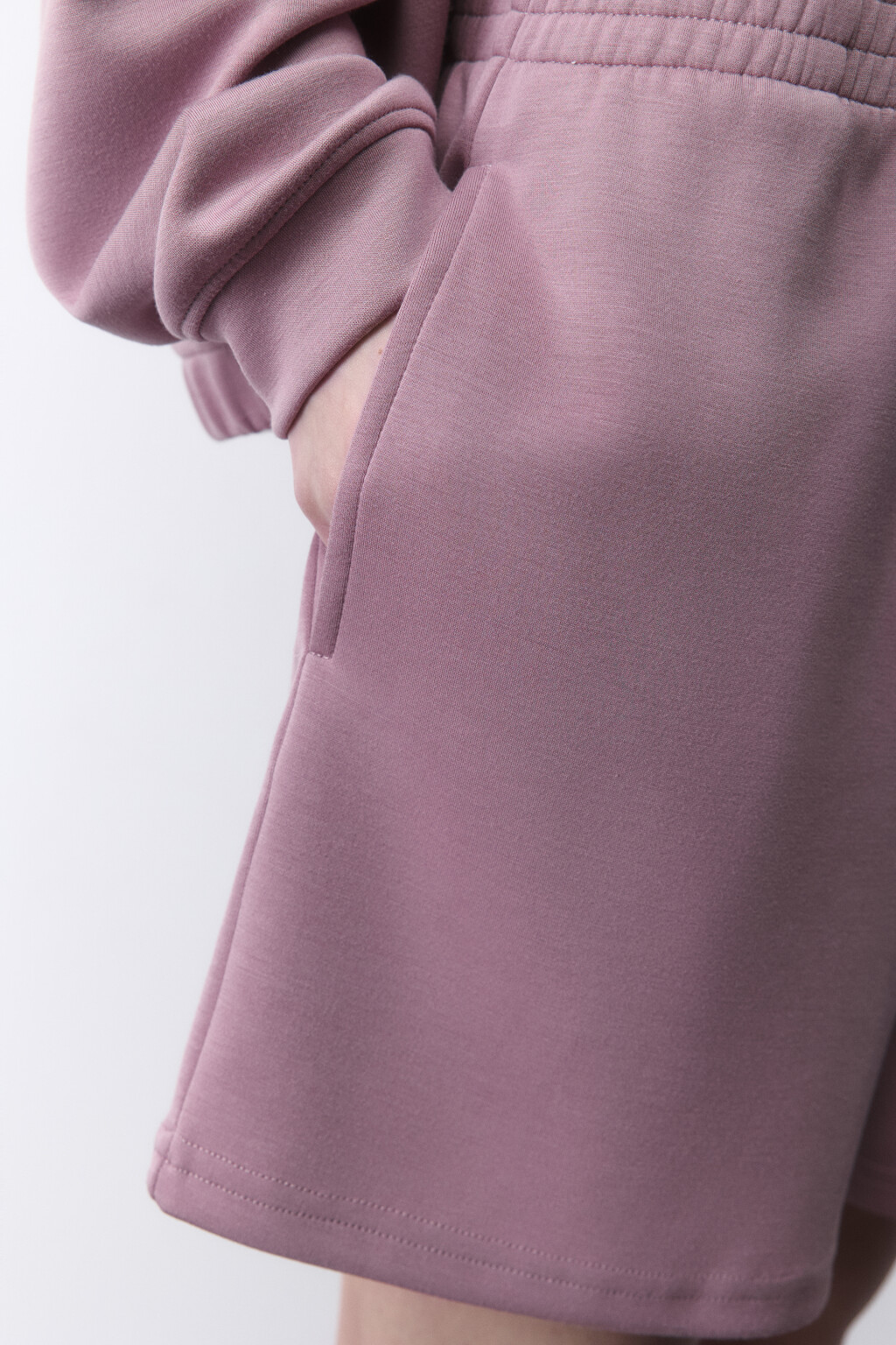 Шорты спортивные из трикотажа - цвет розовый - 8