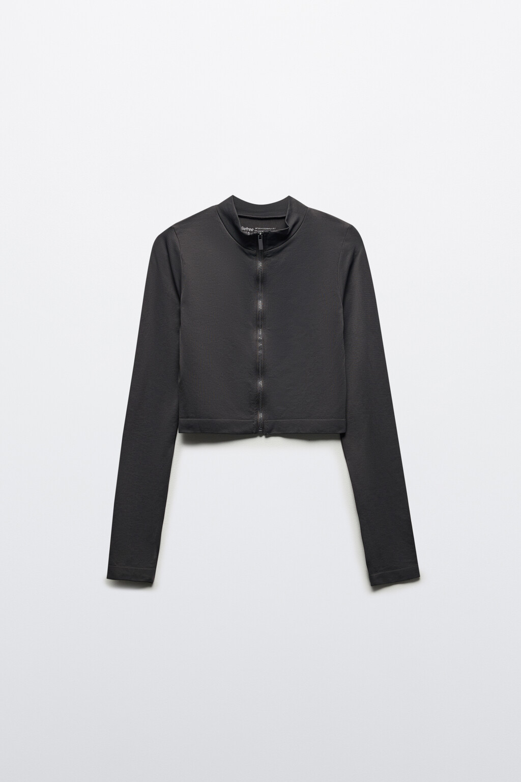 Лонгслив спортивный облегающий на молнии - цвет серый - 9