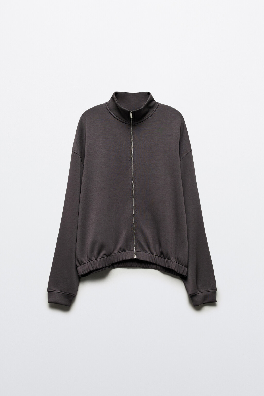 Худи-зипка спортивная из трикотажа - цвет серый - 7