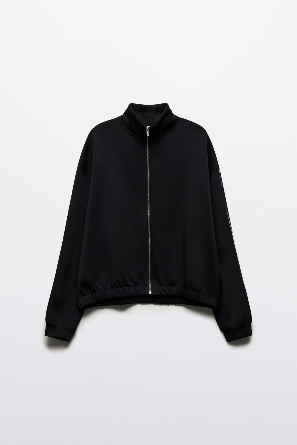 Худи-зипка спортивная из трикотажа - цвет черный - 8