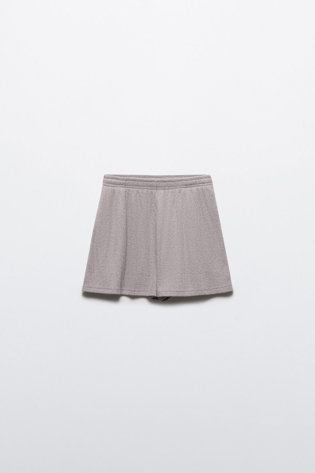 Шорты домашние трикотажные в рубчик - цвет серый - 7