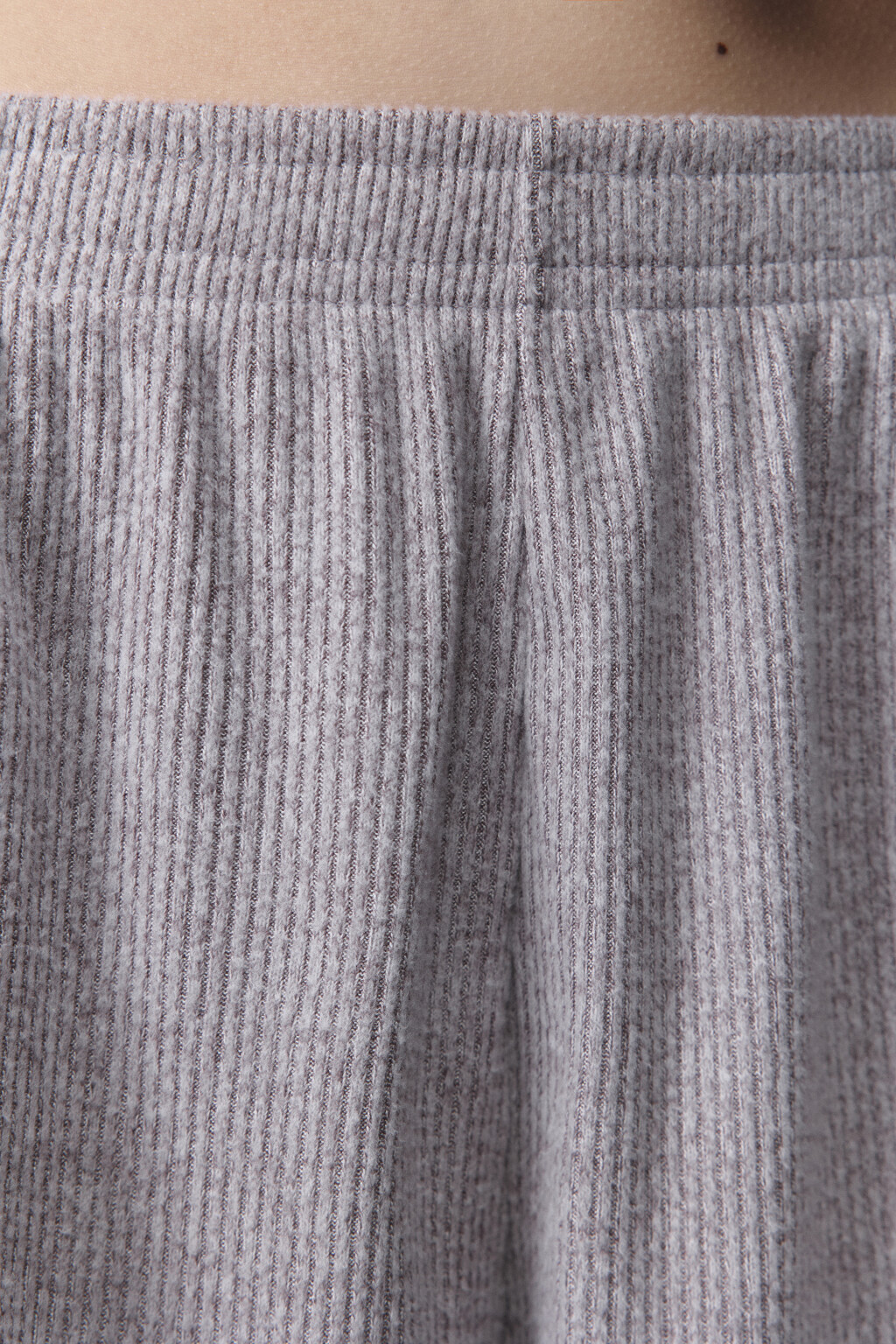 Шорты домашние трикотажные в рубчик - цвет серый - 6