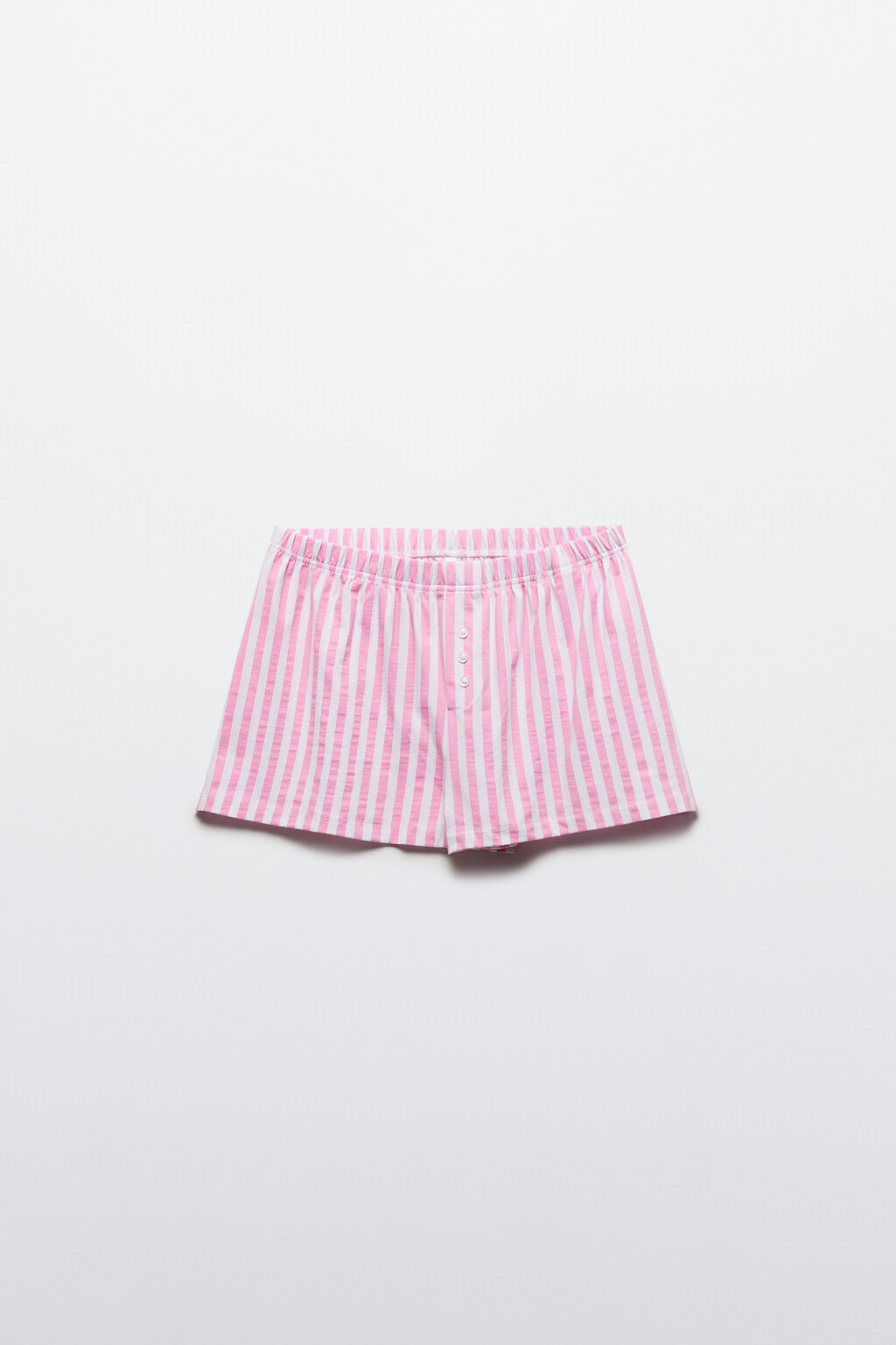 Шорты пижамные хлопковые в полоску - цвет розовый - 7