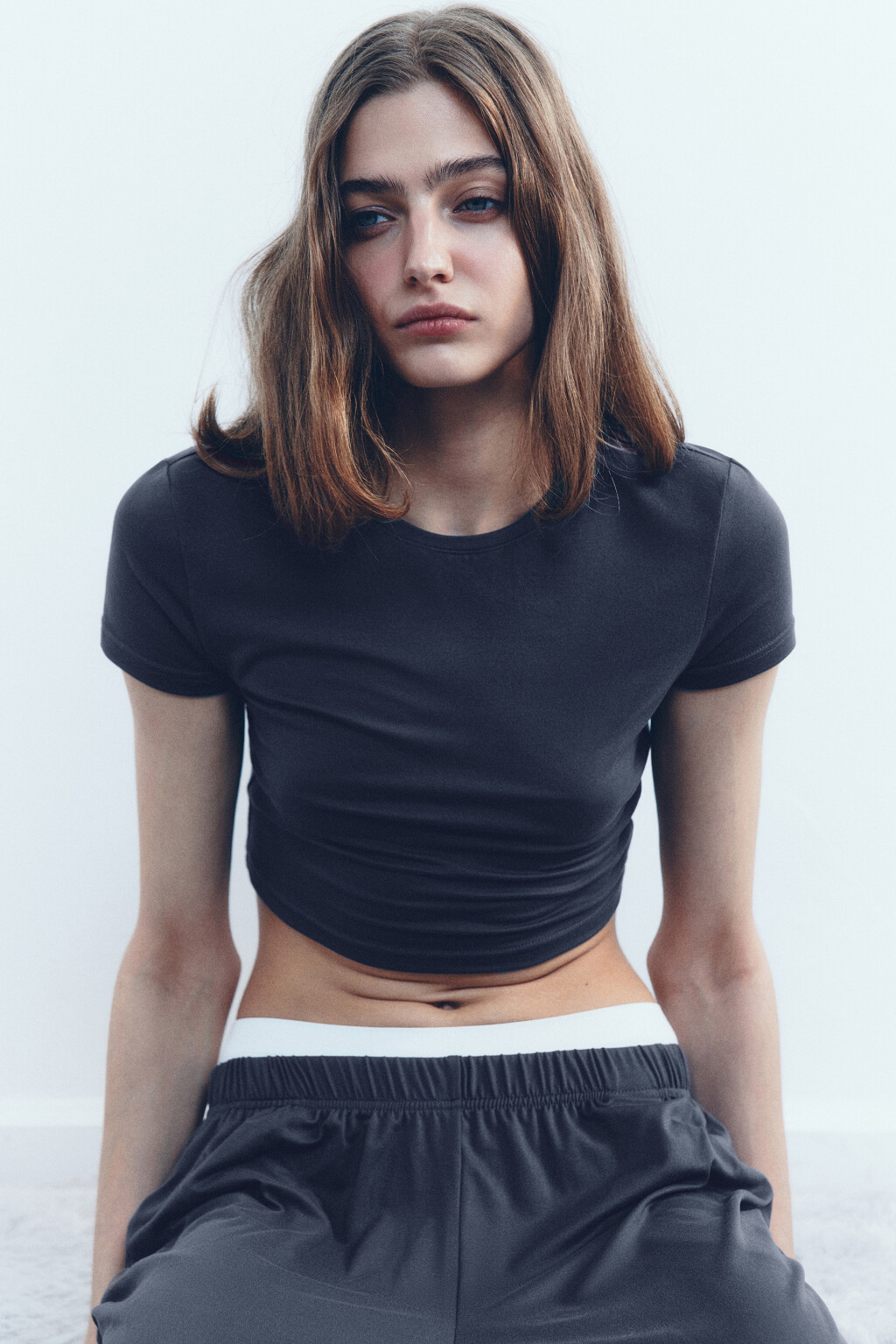 Топ-футболка домашний из трикотажа - цвет серый - 1