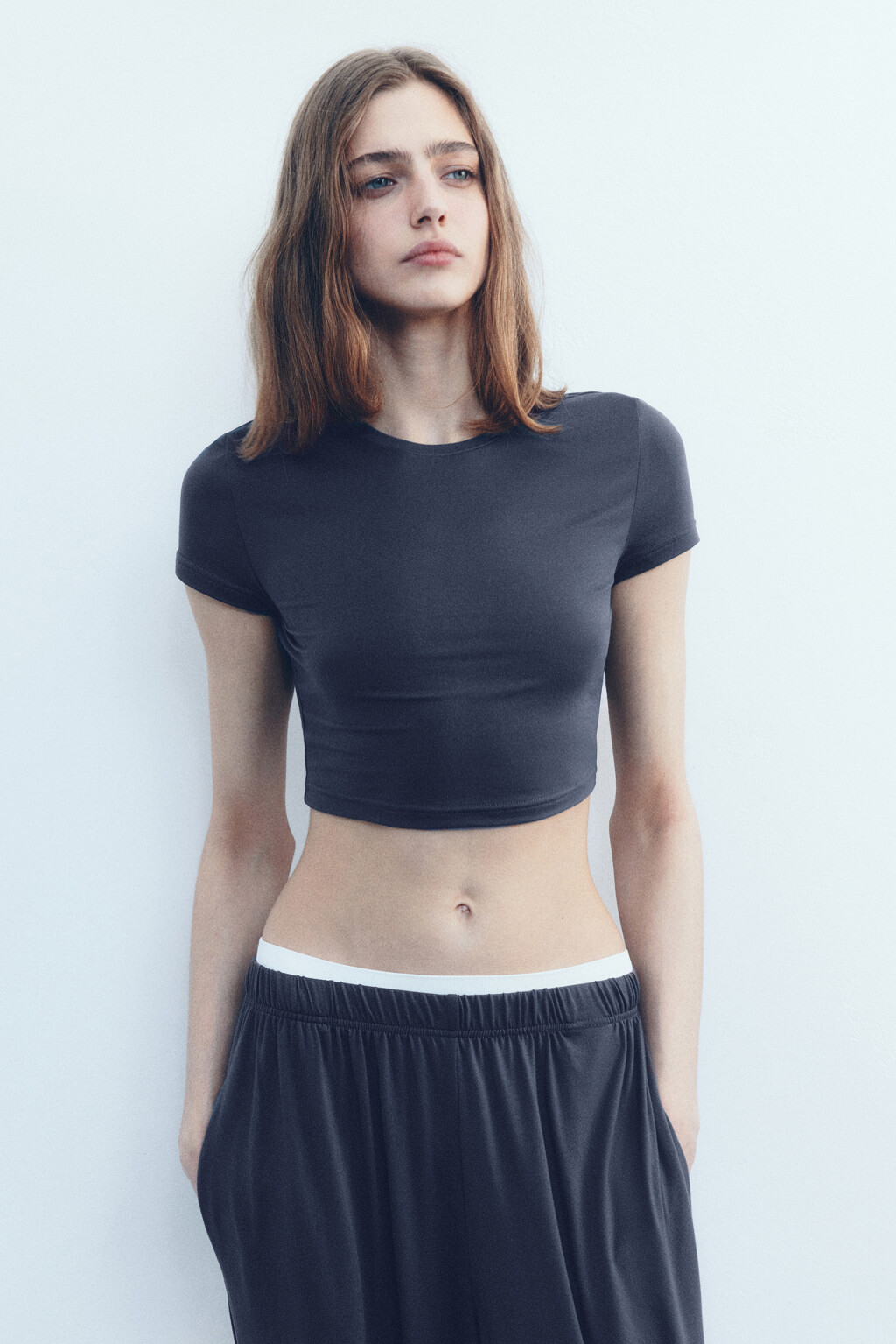 Топ-футболка домашний из трикотажа - цвет серый - 3