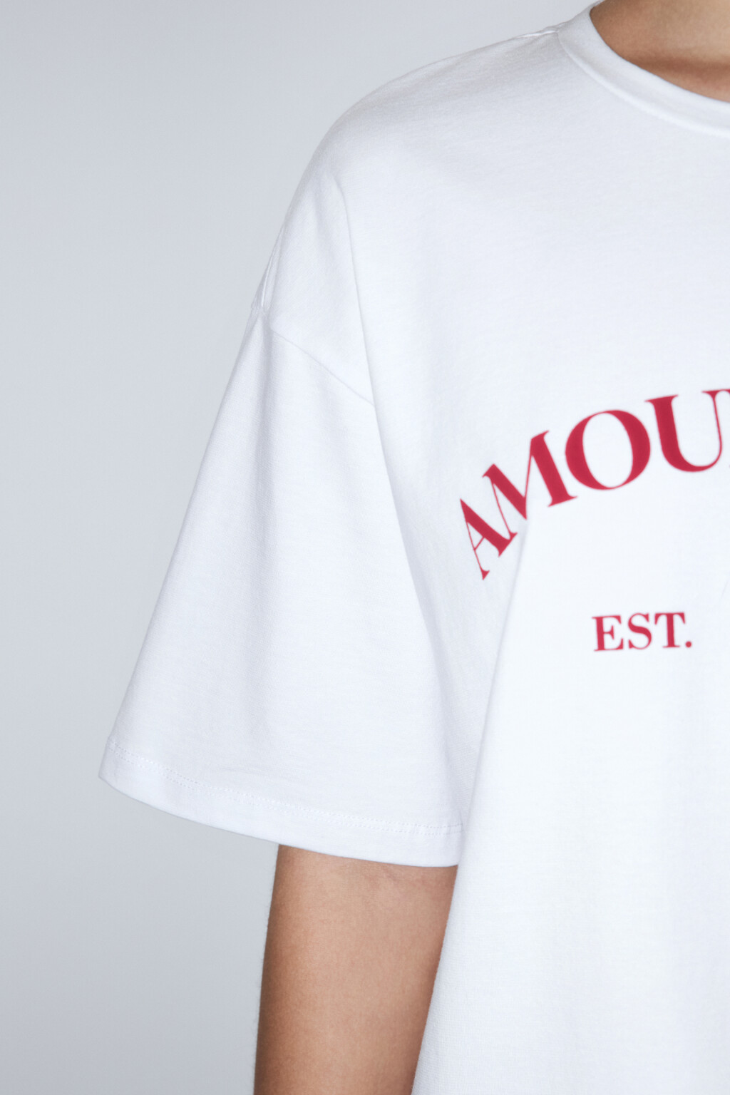 Футболка домашняя хлопковая с надписью - цвет белый - 6