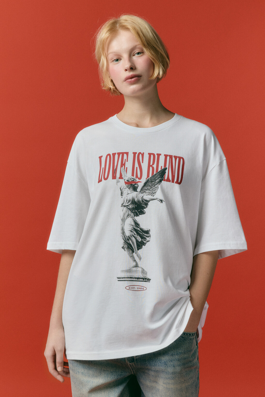 Футболка унисекс домашняя с принтом - цвет красный - 4