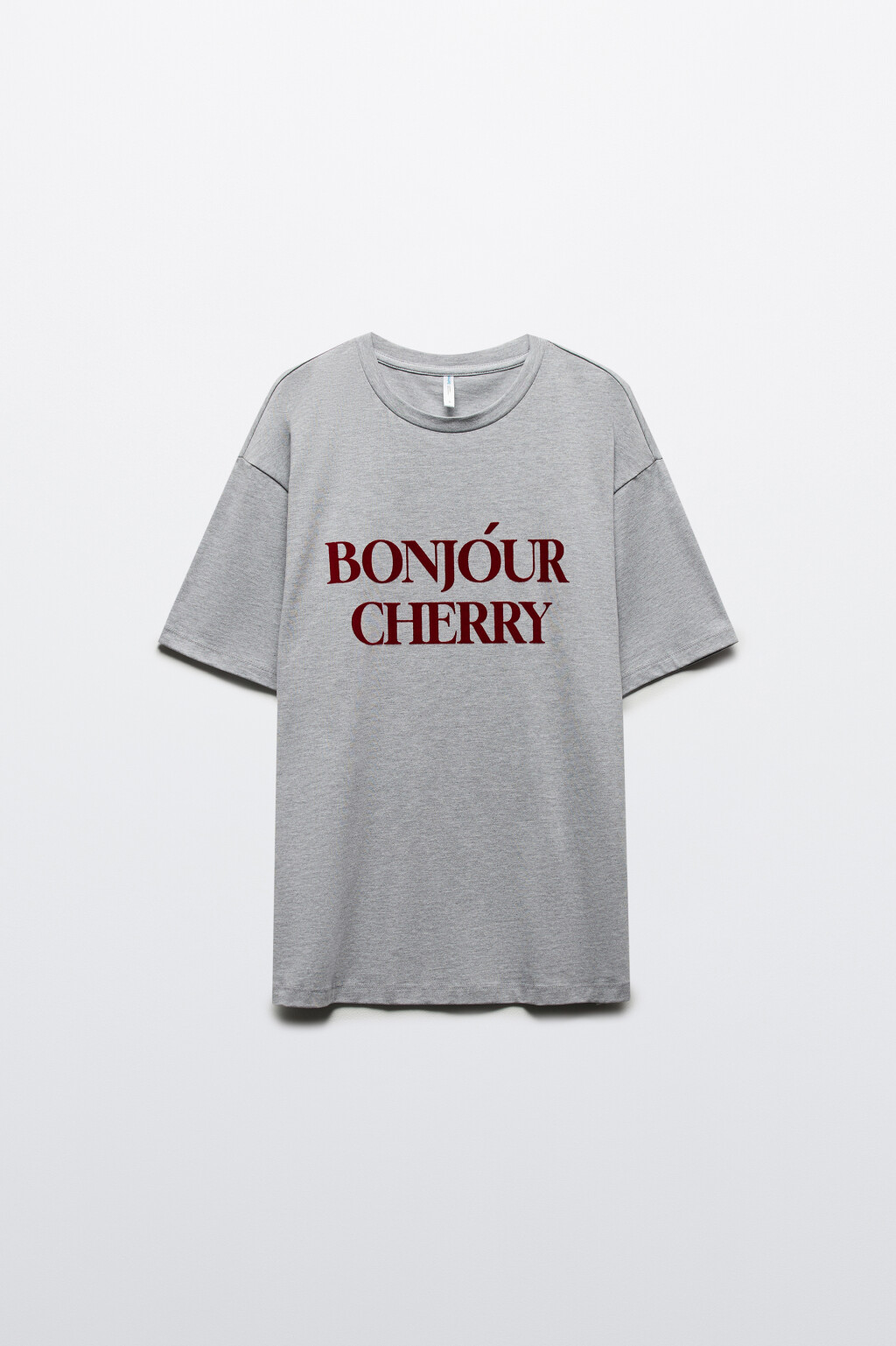 Футболка домашняя хлопковая с надписью - цвет серый - 7