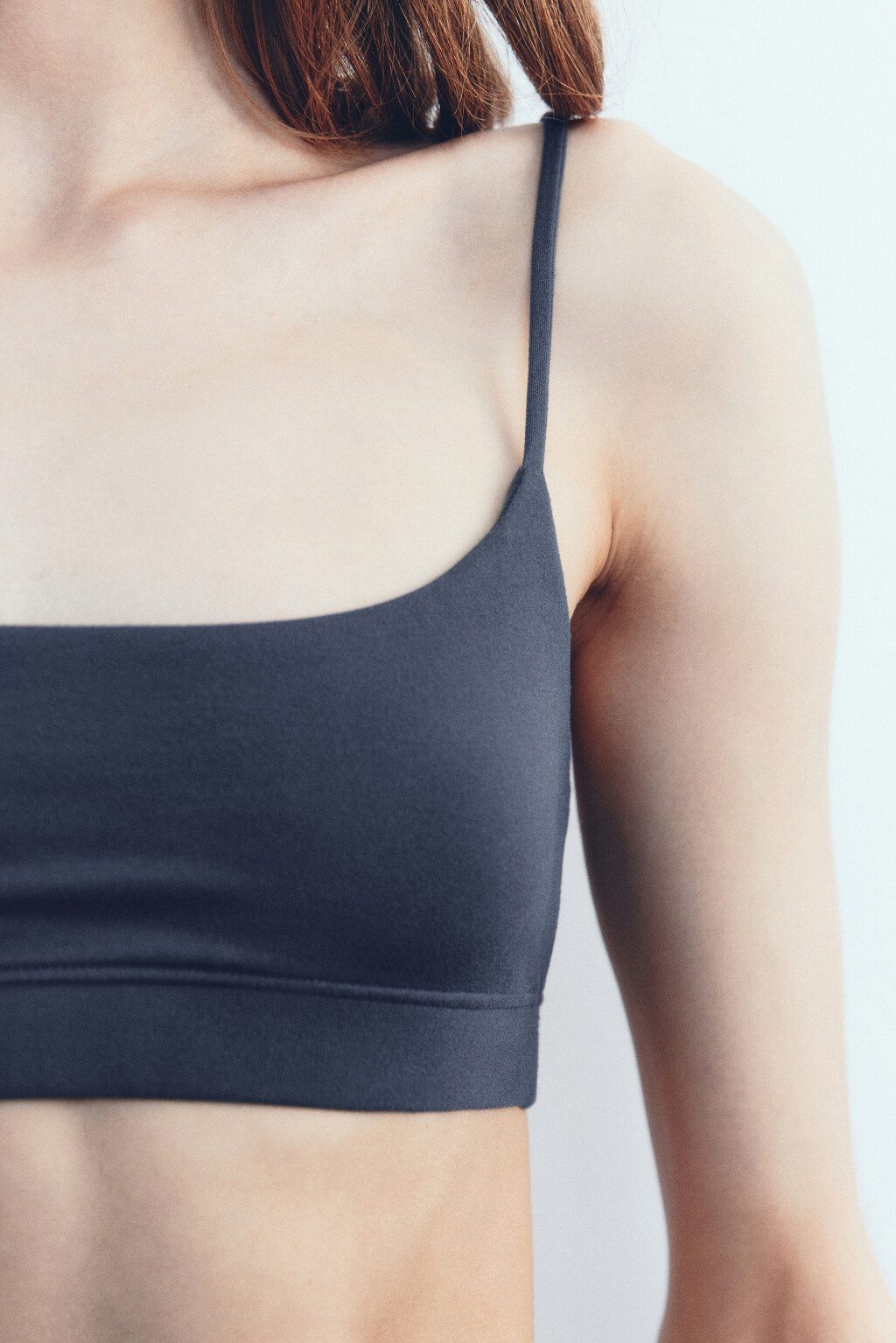 Топ-бюстгальтер домашний из трикотажа - цвет серый - 6