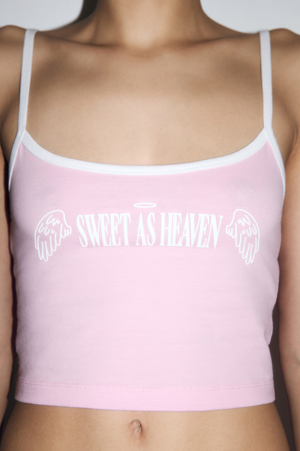 Майка-топ домашняя хлопковая с надписью - цвет розовый - 5