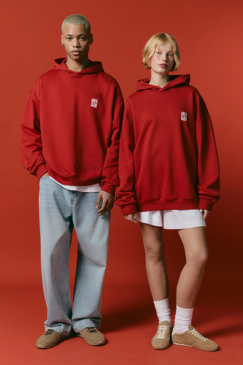 Худи унисекс домашняя с принтом - цвет красный - 3