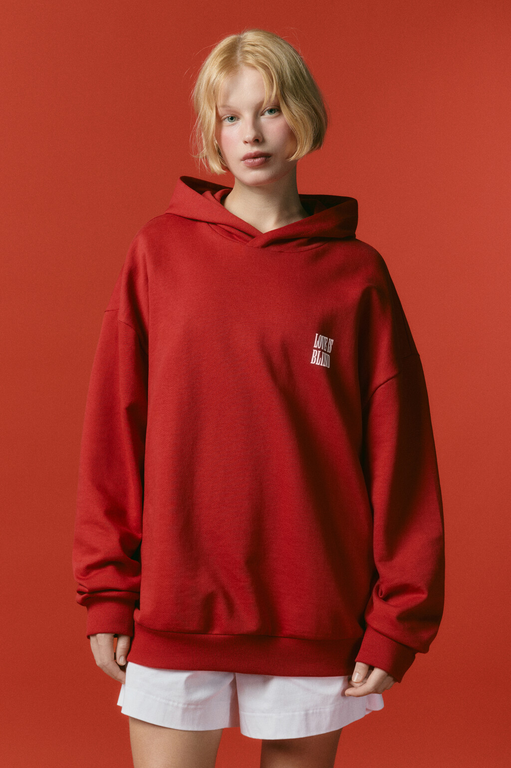 Худи унисекс домашняя с принтом - цвет красный - 4