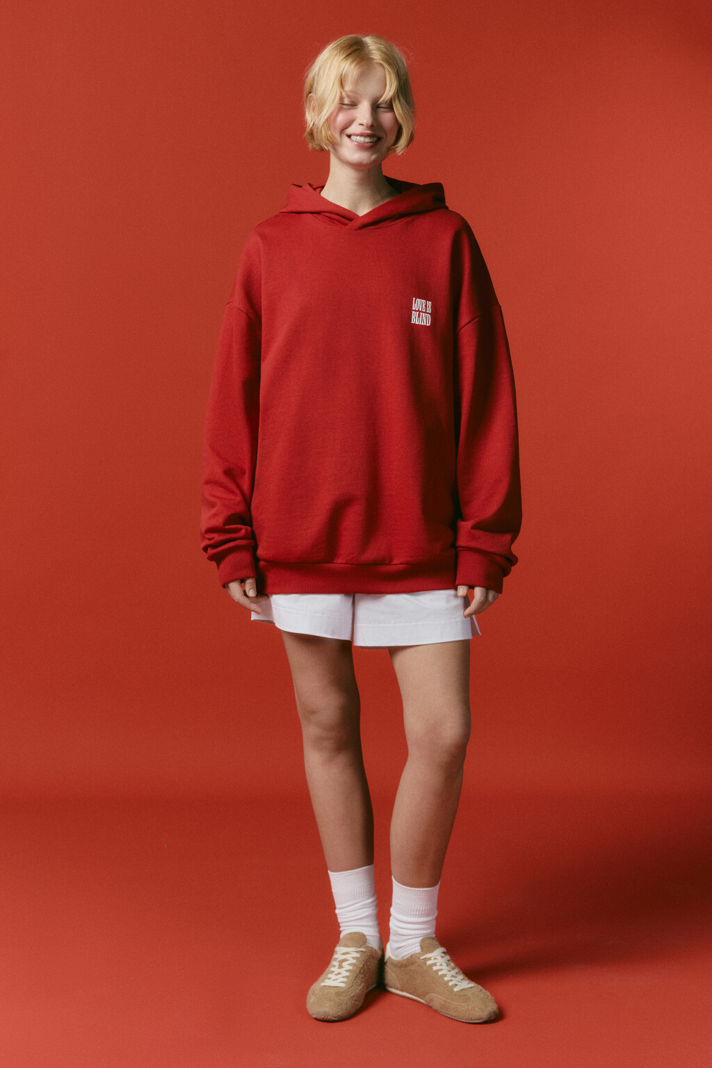 Худи унисекс домашняя с принтом - цвет красный - 6