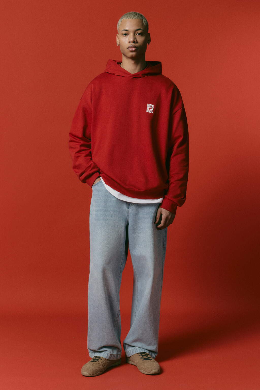 Худи унисекс домашняя с принтом - цвет красный - 7