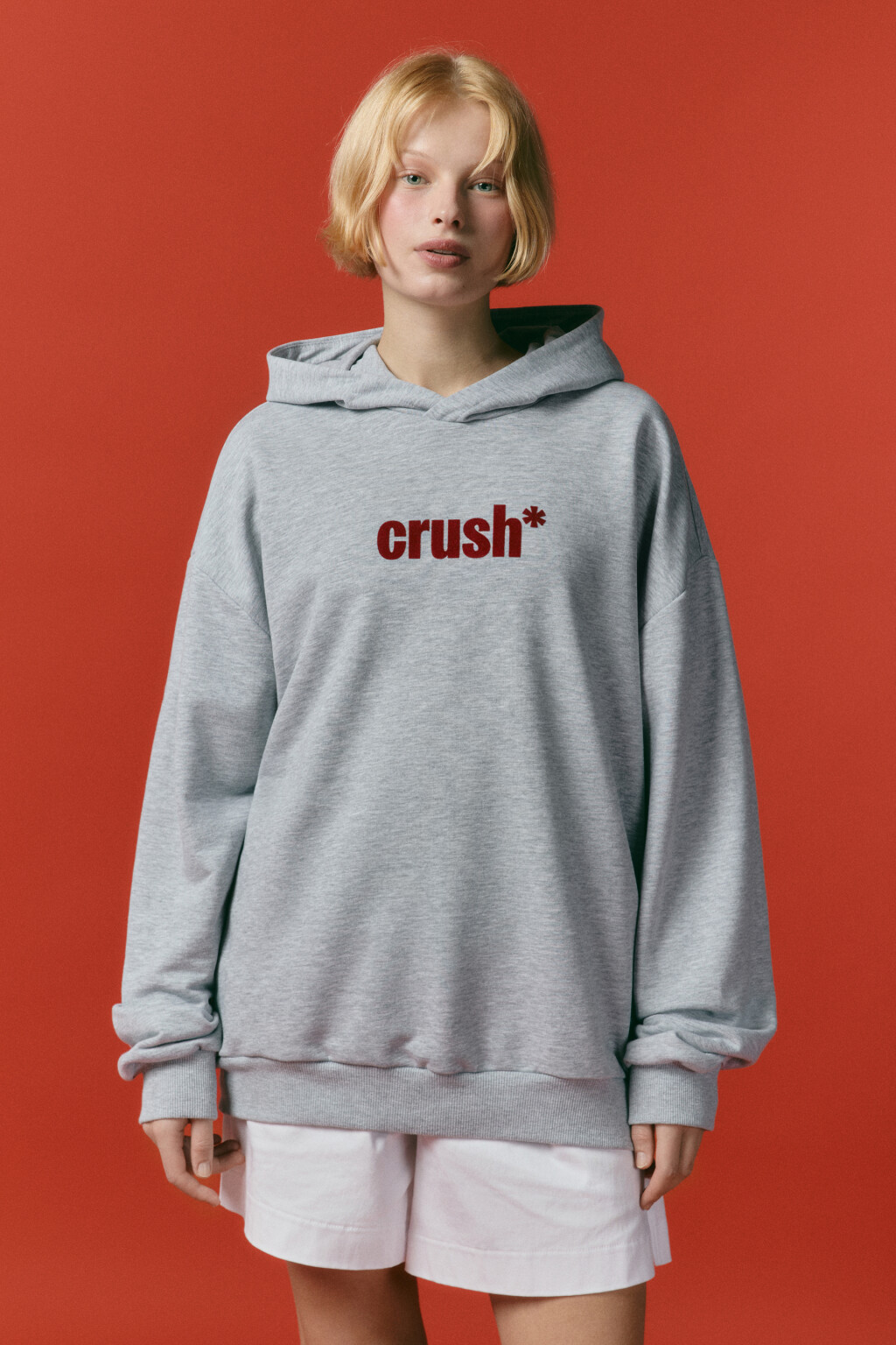 Худи унисекс домашняя с принтом - цвет серый - 2