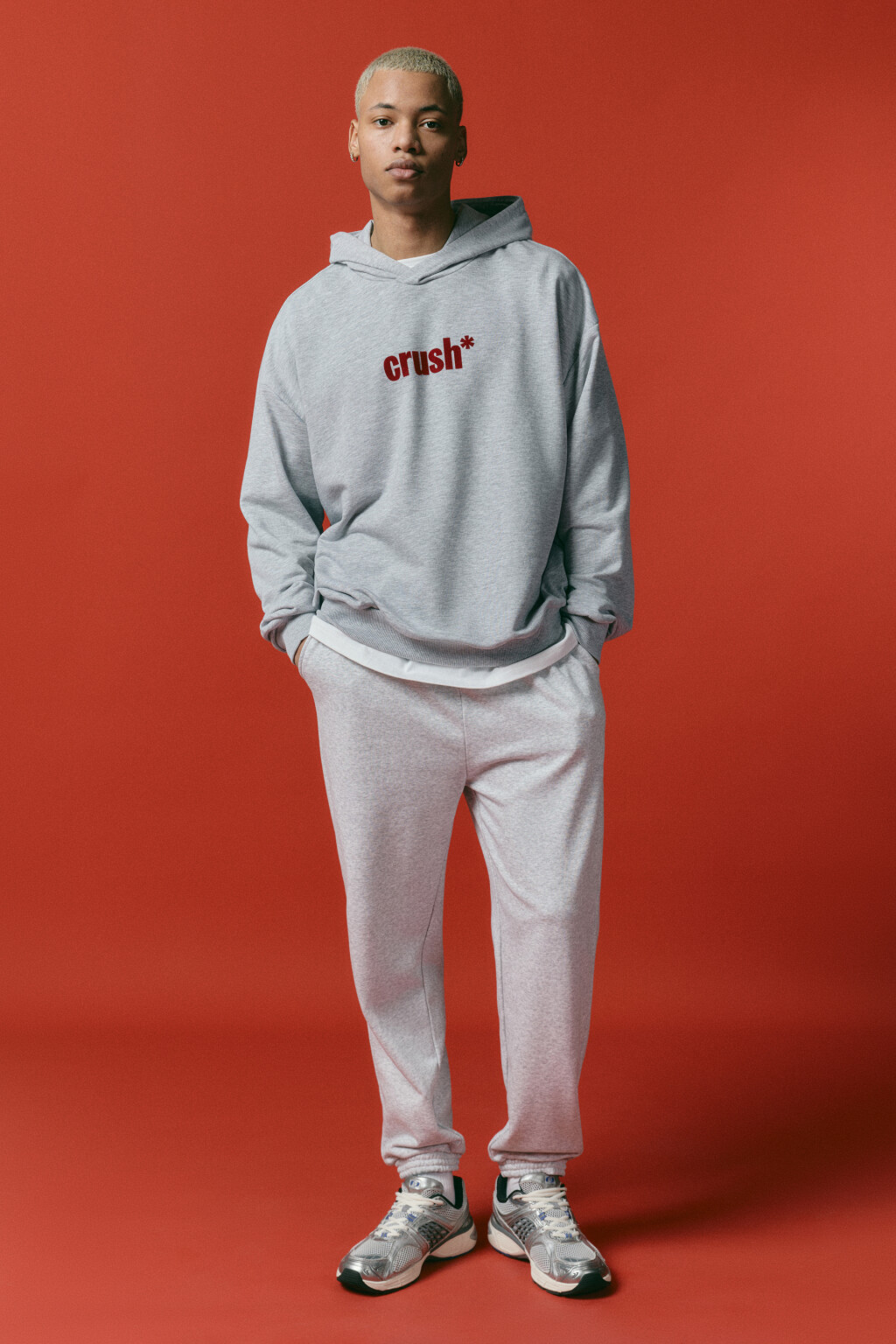 Худи унисекс домашняя с принтом - цвет серый - 6