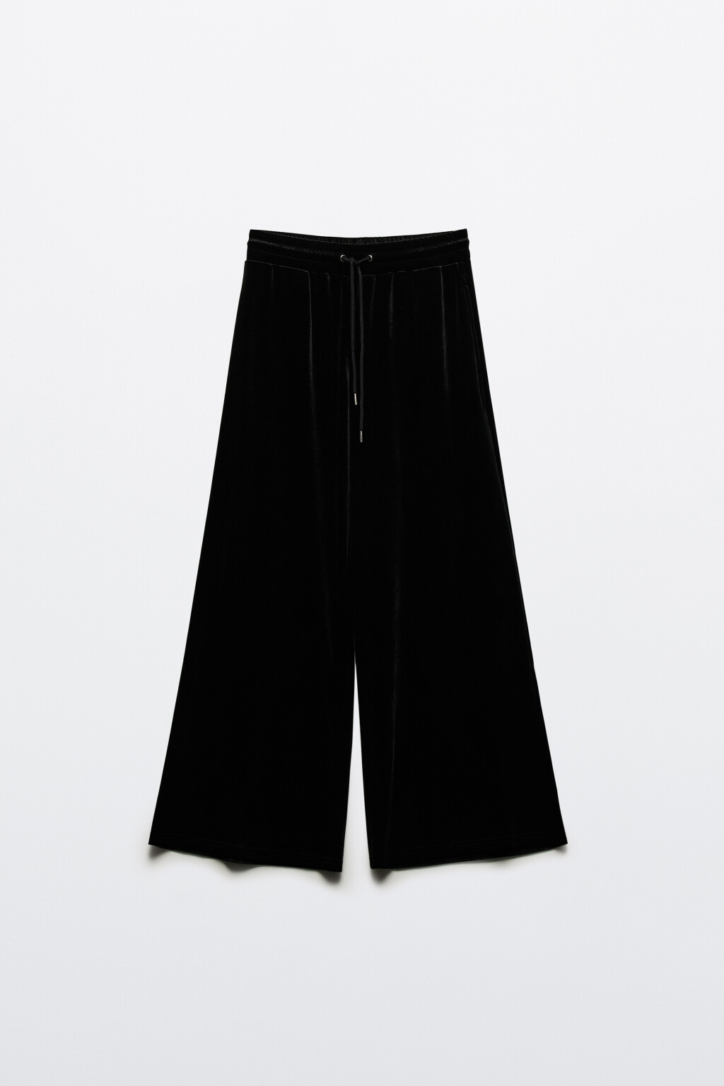 Брюки велюровые с принтом из страз - цвет черный - 9