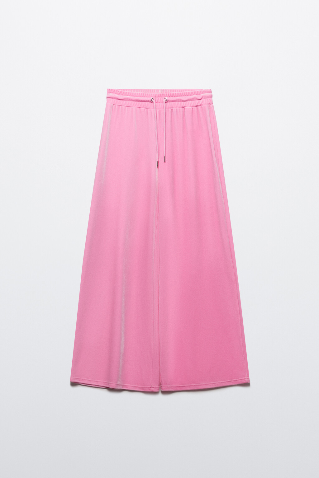 Брюки велюровые с принтом из страз - цвет розовый - 9