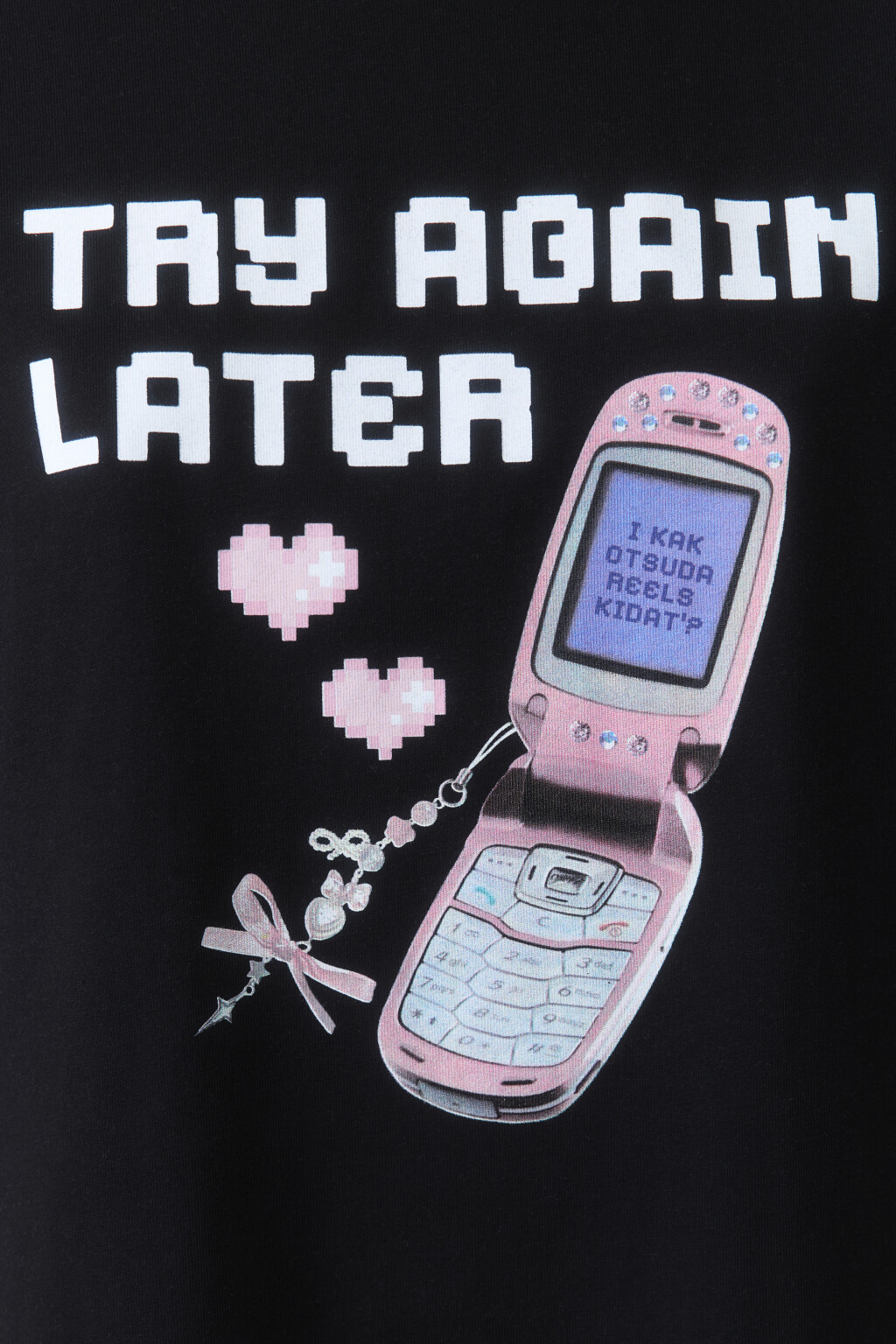 Футболка oversize с принтом y2k - цвет черный - 6