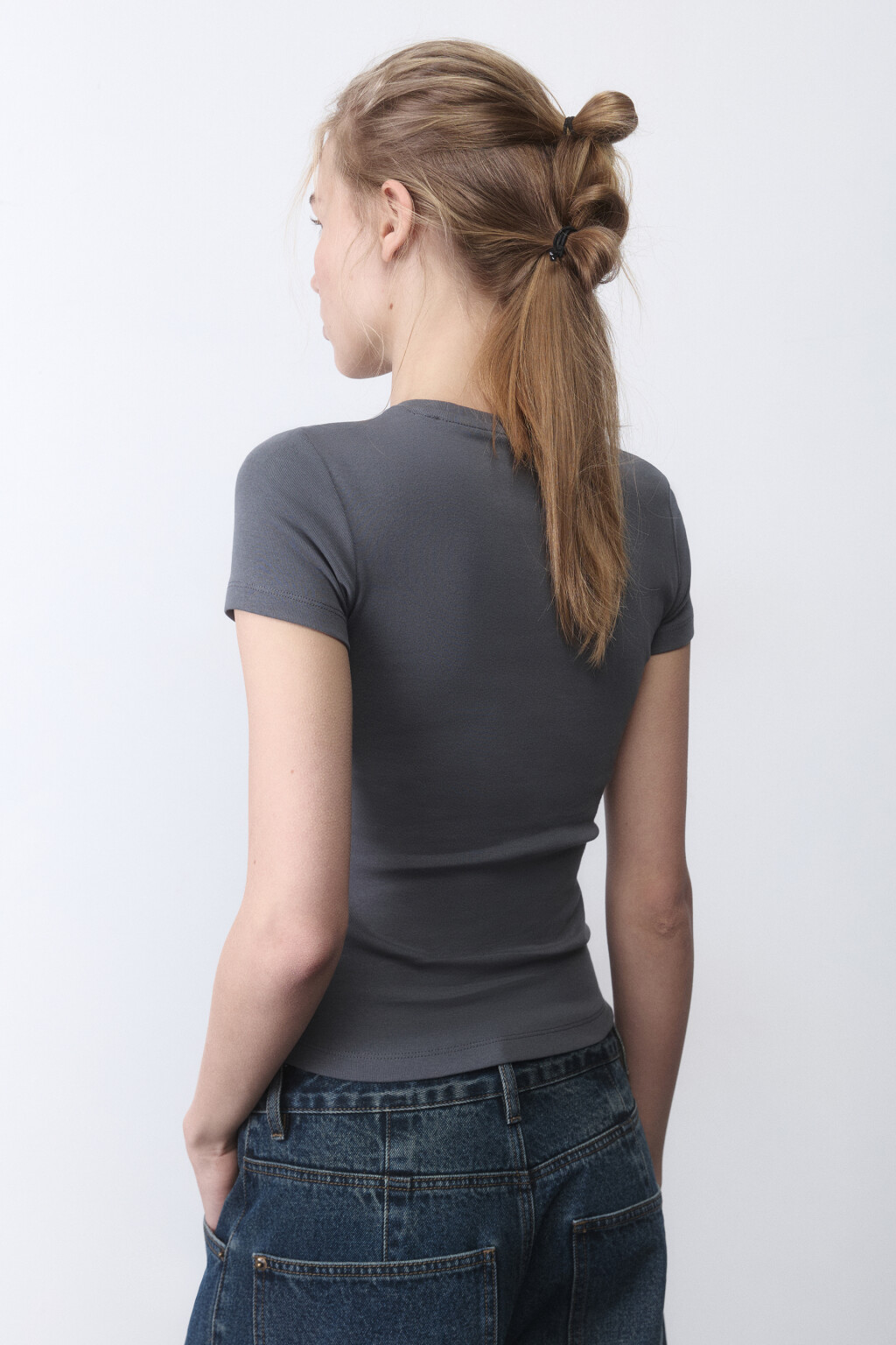 Футболка приталенная с принтом y2k - цвет серый - 3