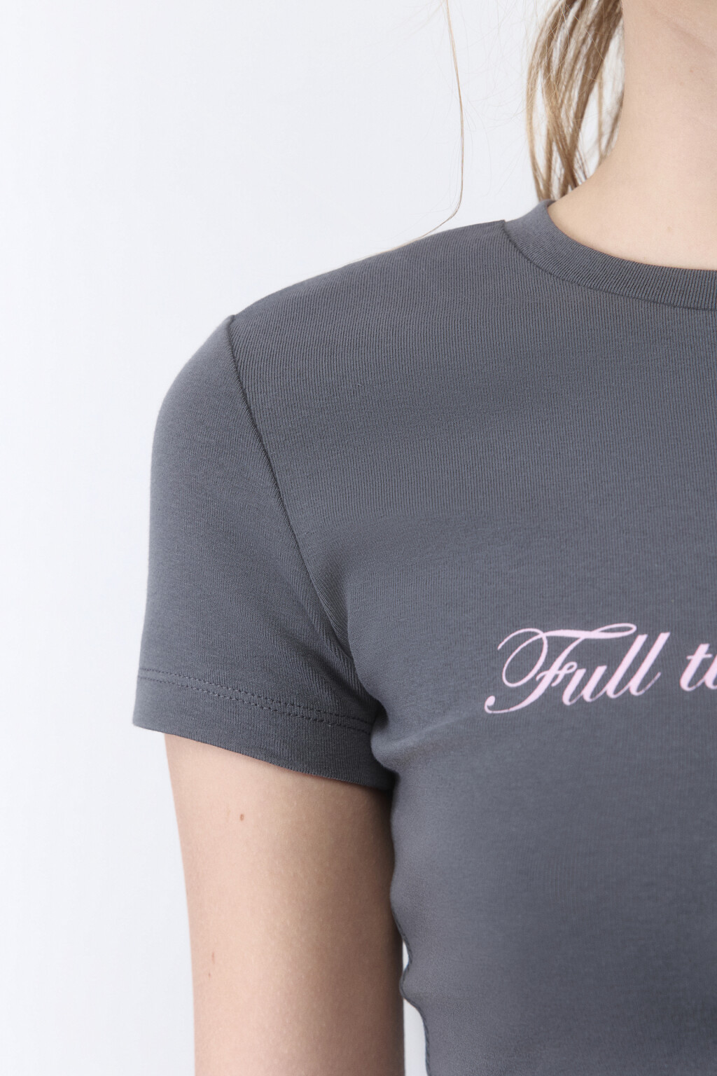 Футболка приталенная с принтом y2k - цвет серый - 6