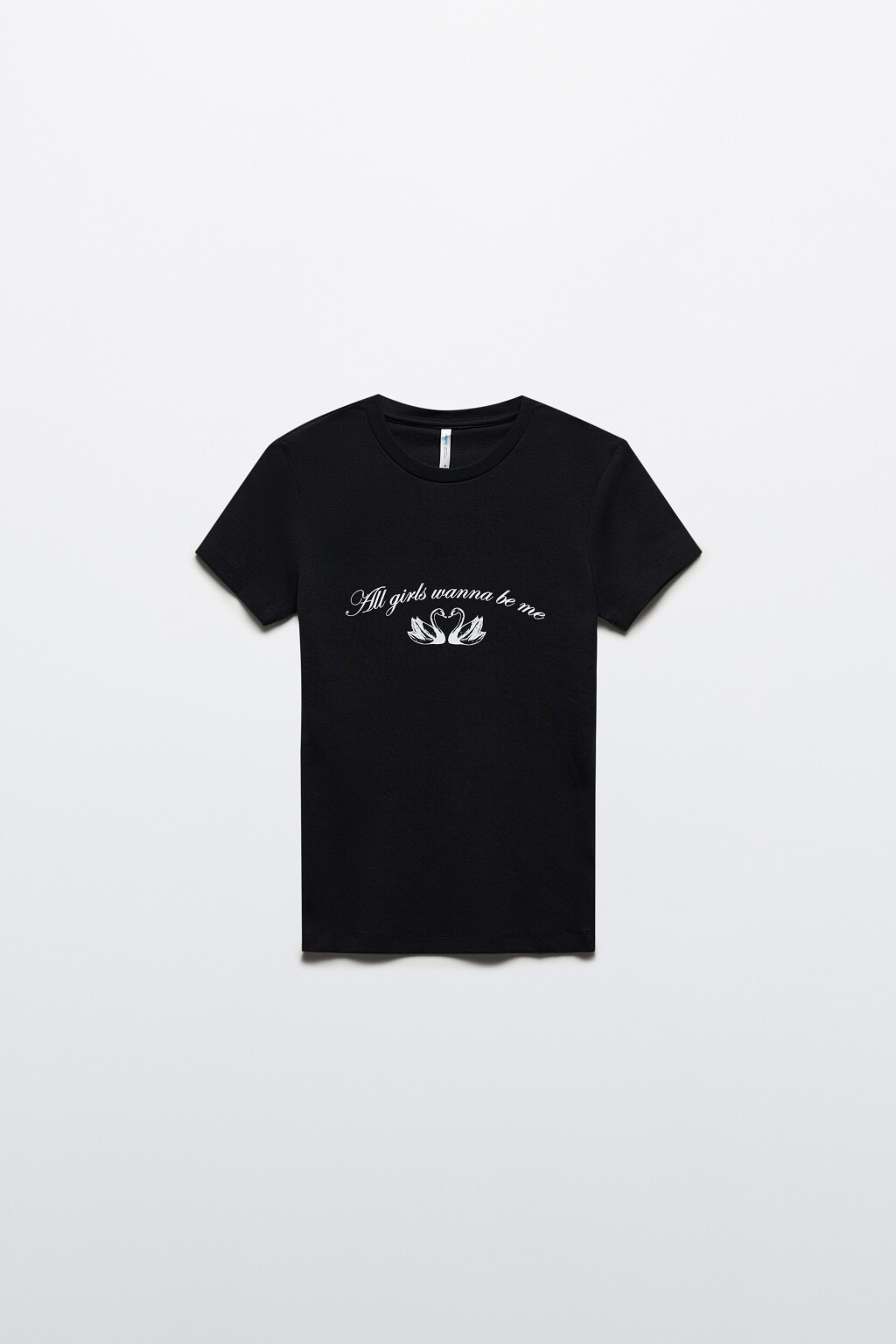 Футболка приталенная с принтом y2k - цвет черный - 7