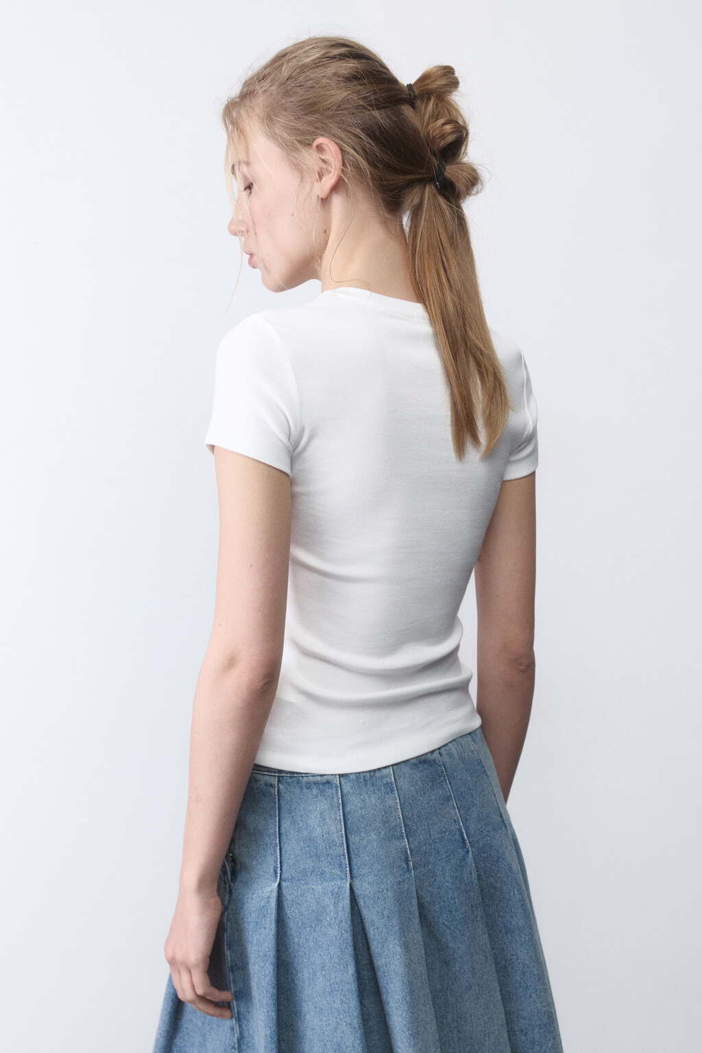 Футболка приталенная с принтом y2k - цвет белый - 3