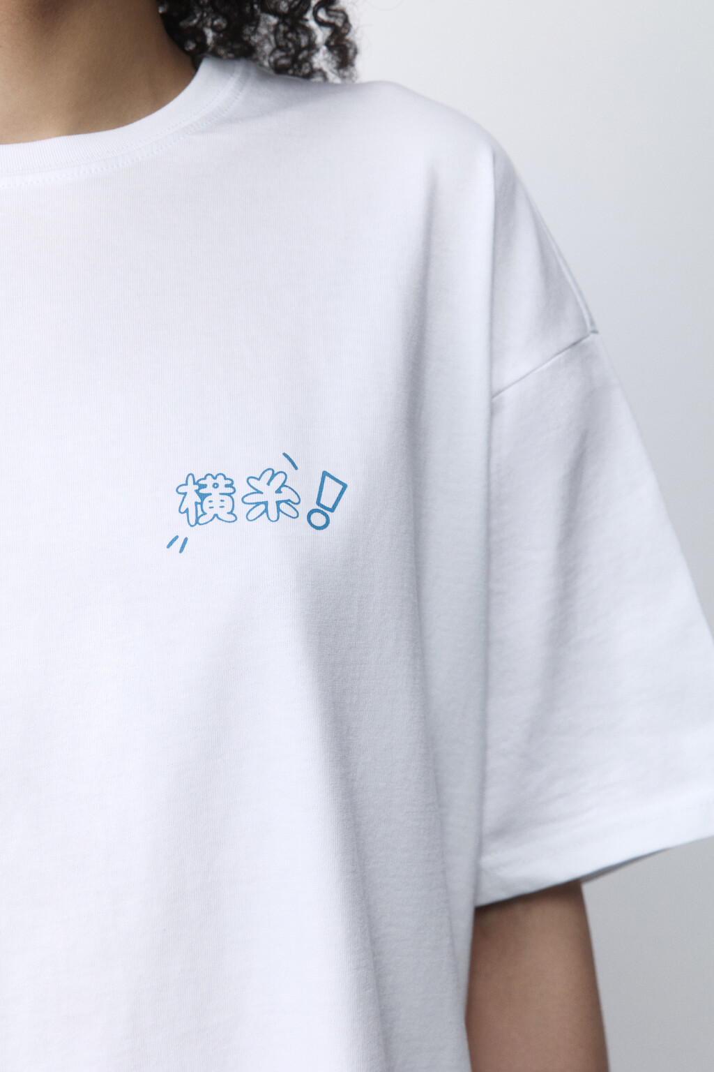 Футболка oversize хлопковая с принтом - цвет белый - 5