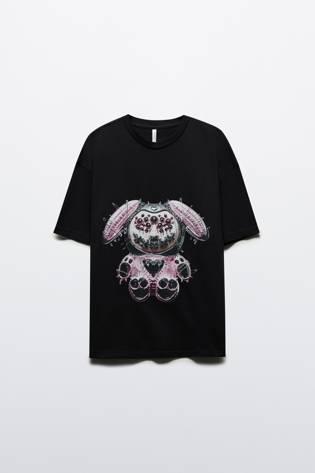 Футболка хлопковая с принтом - цвет черный - 7