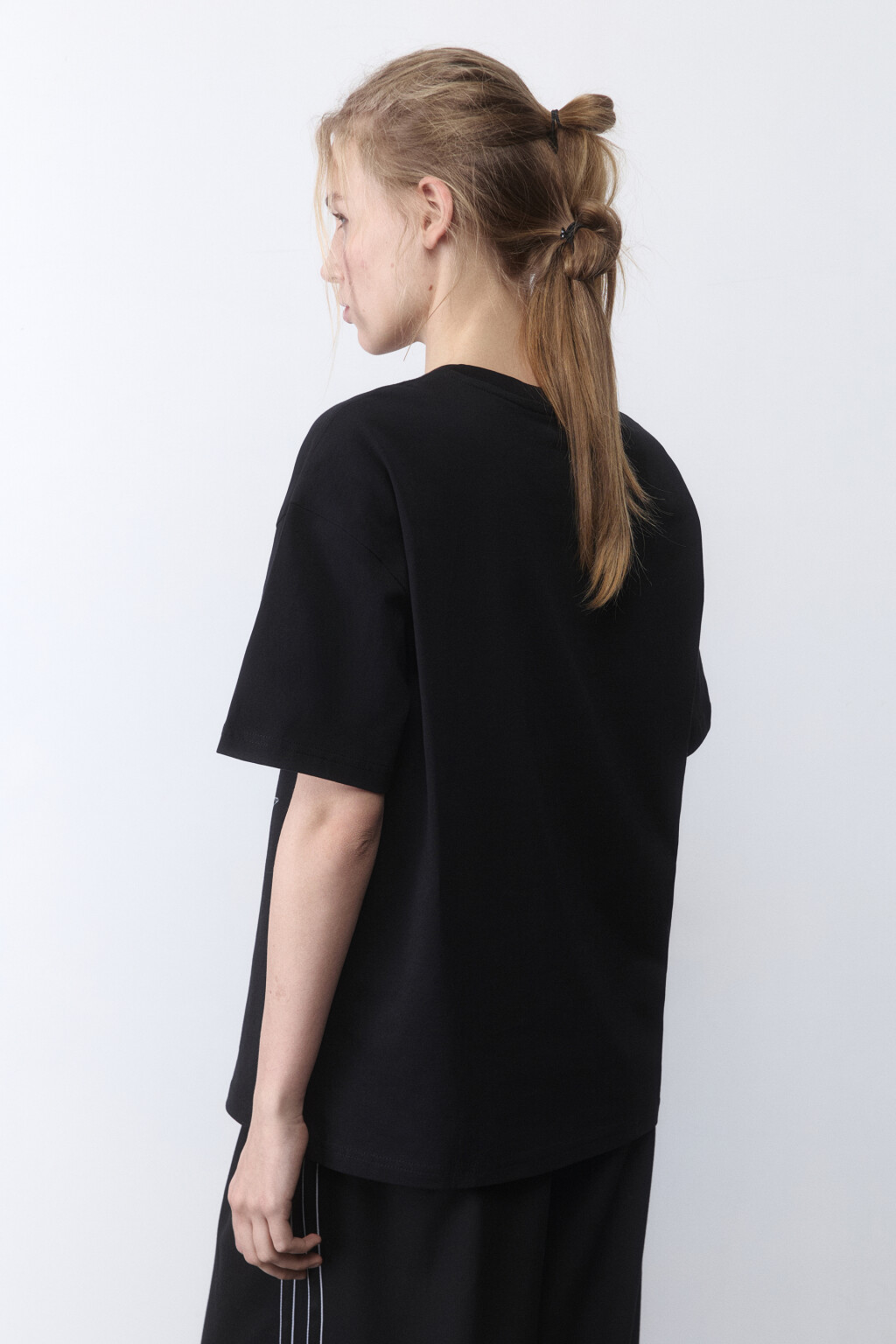 Футболка хлопковая с принтом - цвет черный - 3