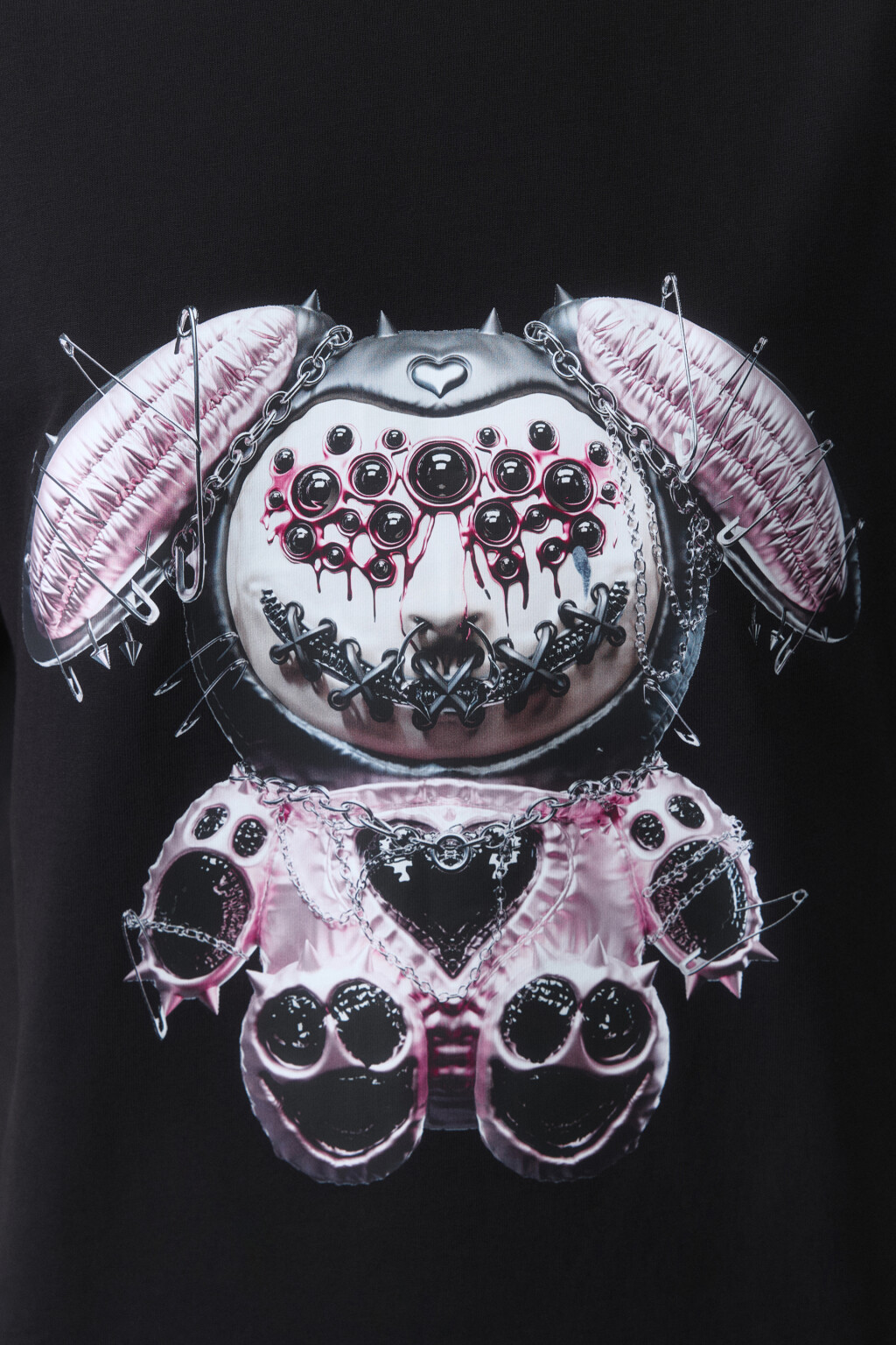 Футболка хлопковая с принтом - цвет черный - 6