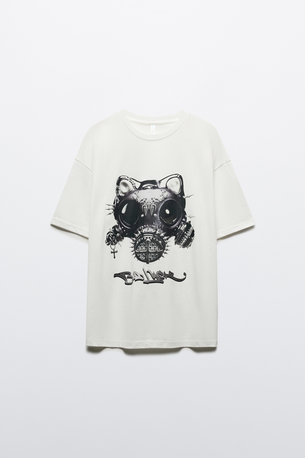 Футболка хлопковая с принтом - цвет белый - 7