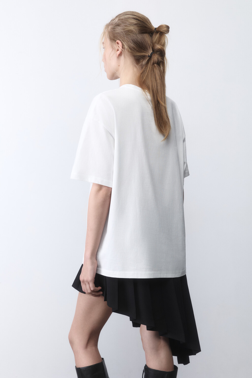 Футболка хлопковая с принтом - цвет белый - 3